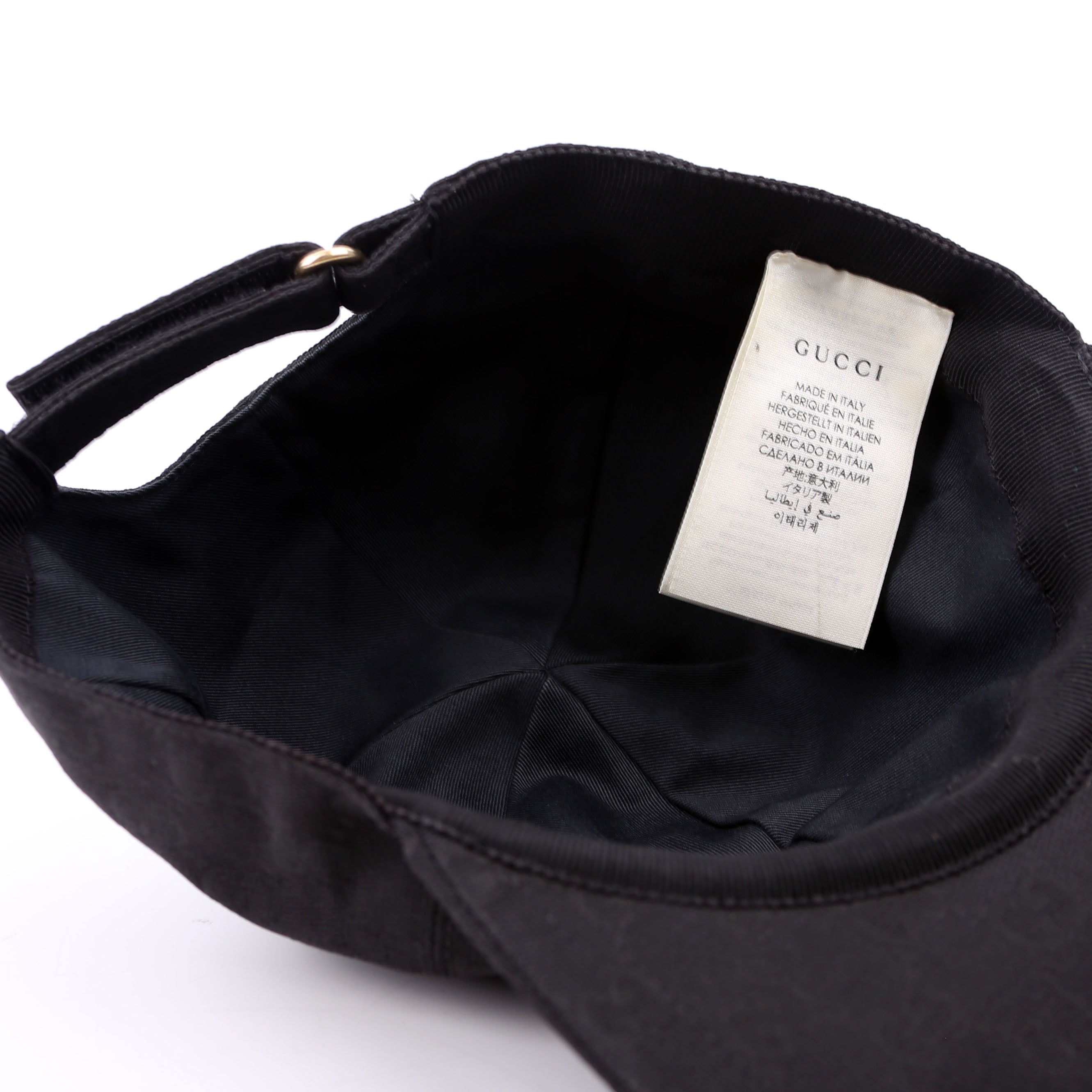 Gucci GG Canvas Off The Grid Logo Baseball Cap Size Large Black