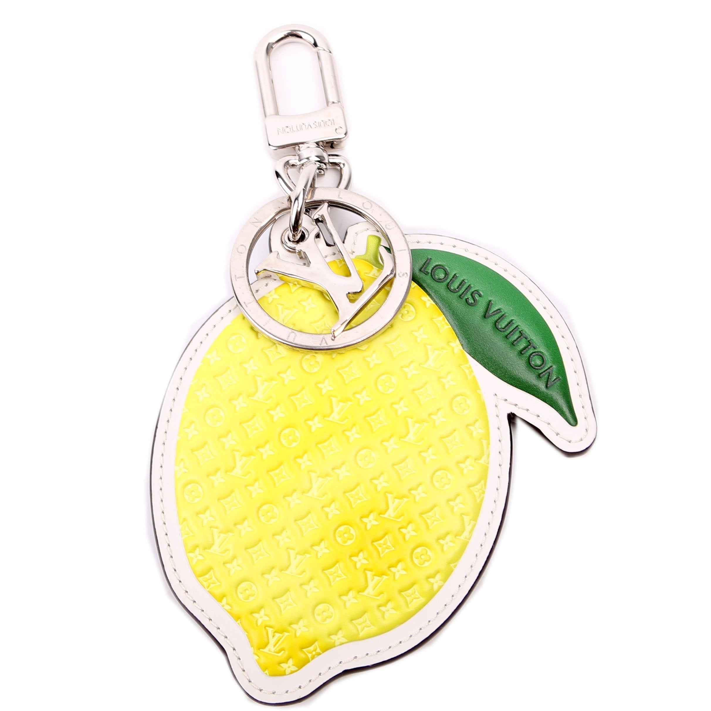 Louis Vuitton LV Monogram Fruits Key Holder Bag Charm Yellow