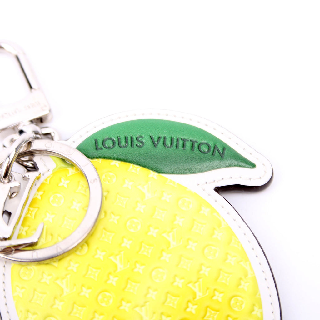 Louis Vuitton LV Monogram Fruits Key Holder Bag Charm Yellow