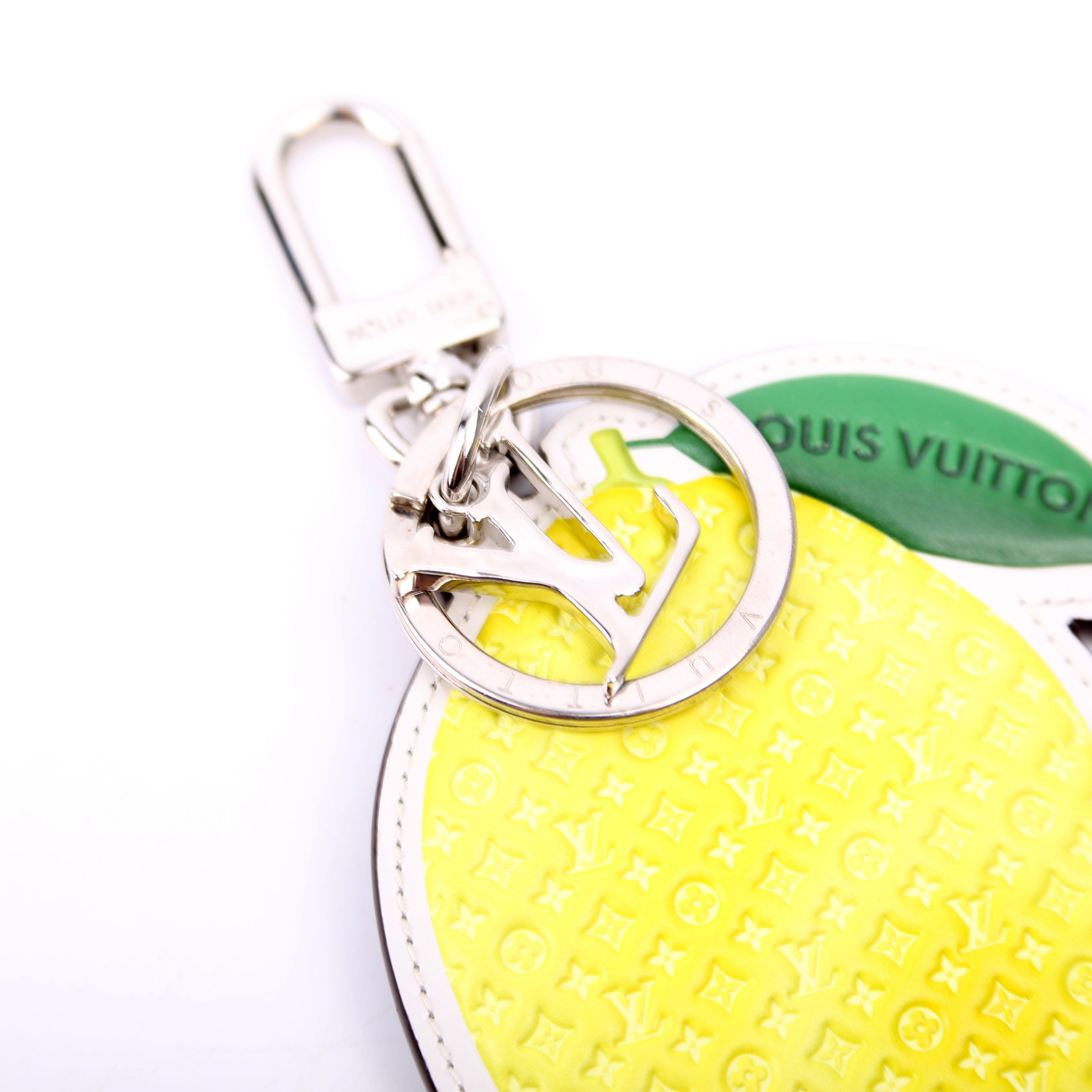 Louis Vuitton LV Monogram Fruits Key Holder Bag Charm Yellow