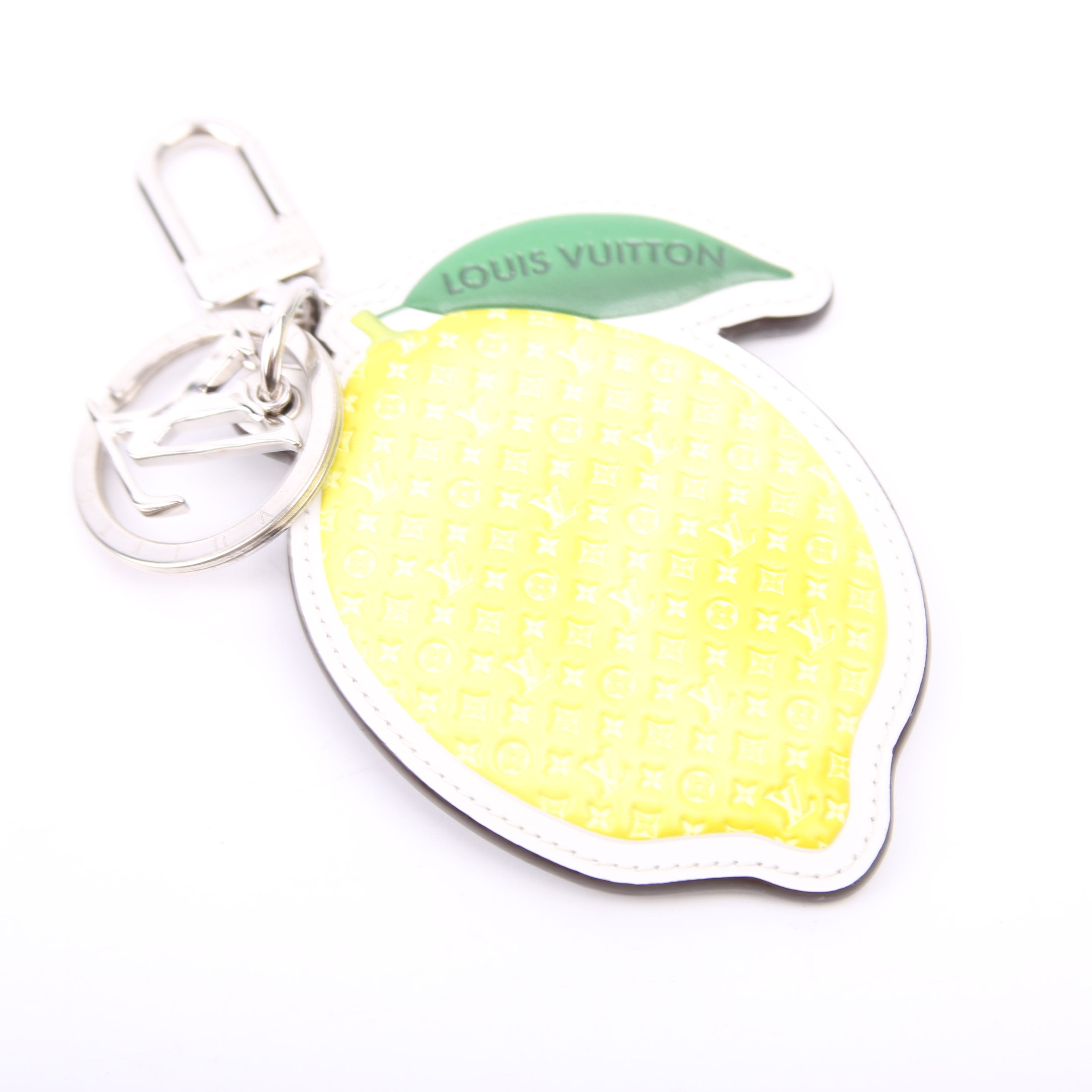 Louis Vuitton LV Monogram Fruits Key Holder Bag Charm Yellow