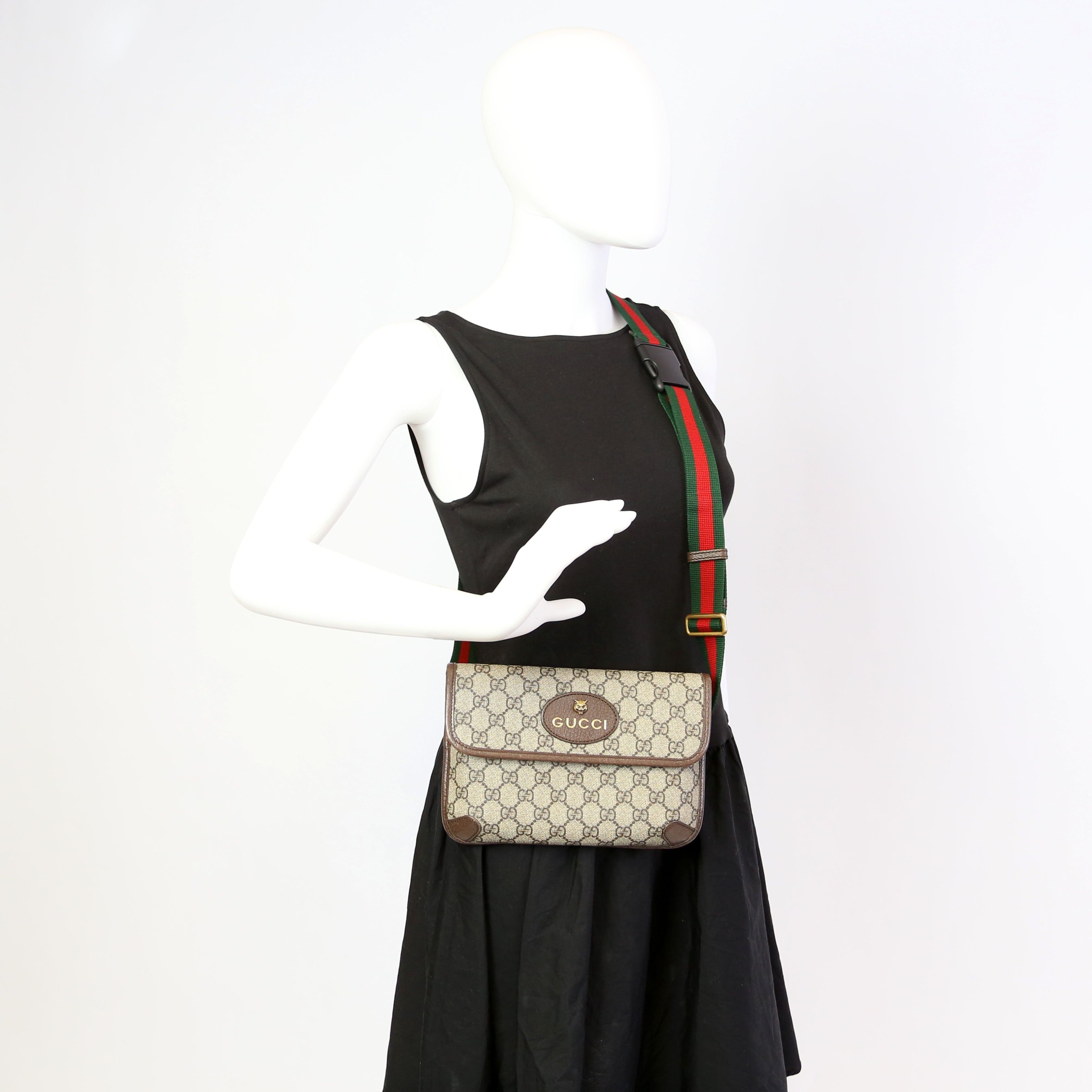 Gucci 493930 GG Supreme Neo Web Belt