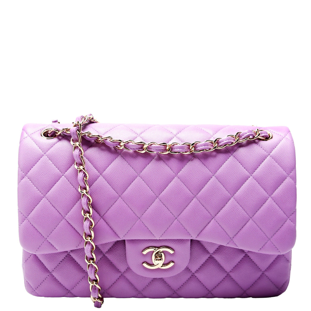 Chanel Classic Flap Jumbo Caviar RFID Purple