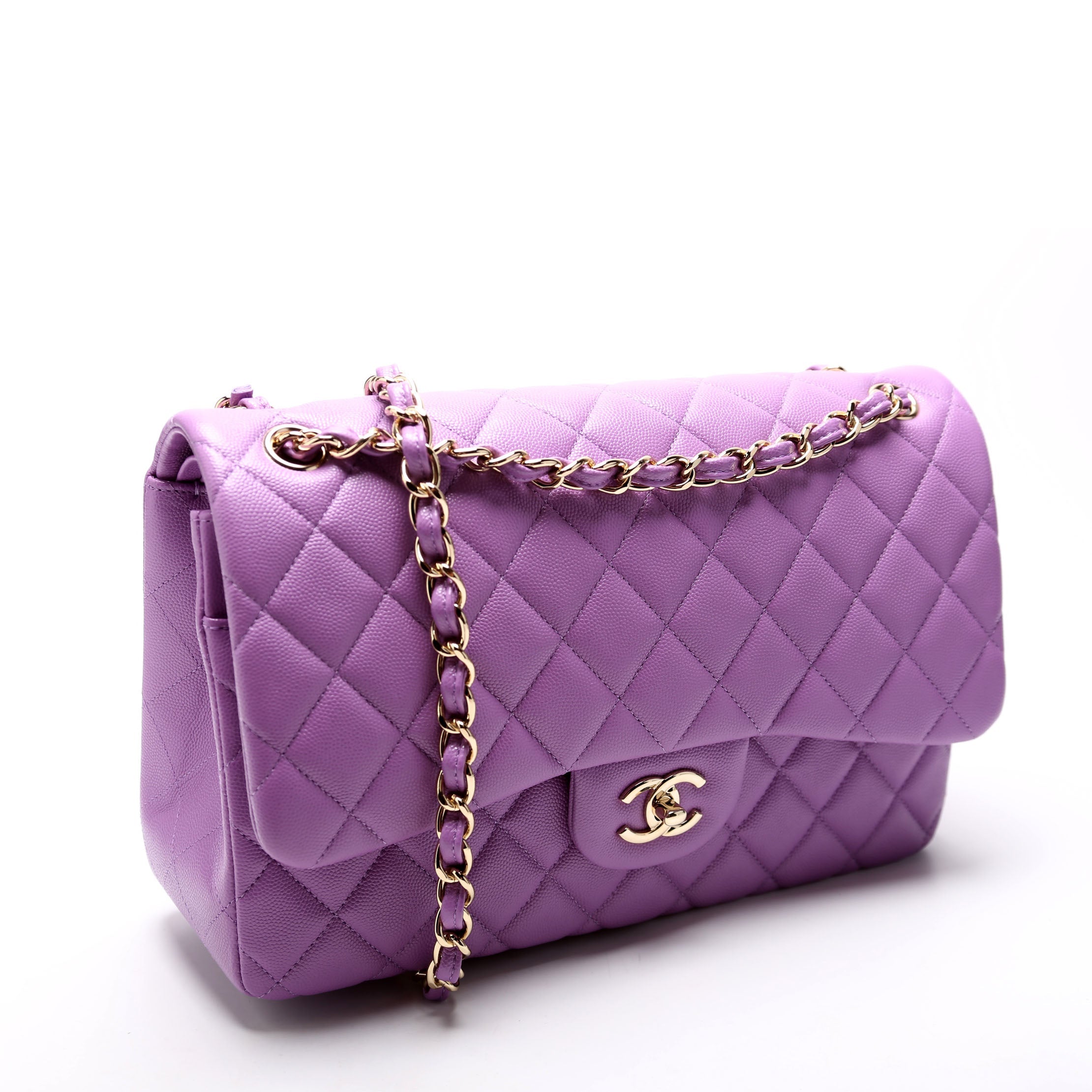 Chanel Classic Flap Jumbo Caviar RFID Purple