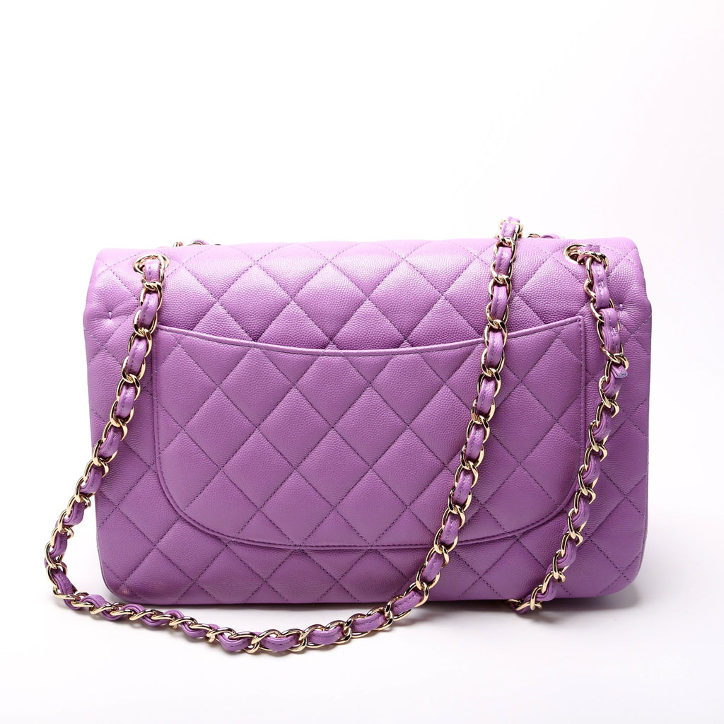 Chanel Classic Flap Jumbo Caviar RFID Purple