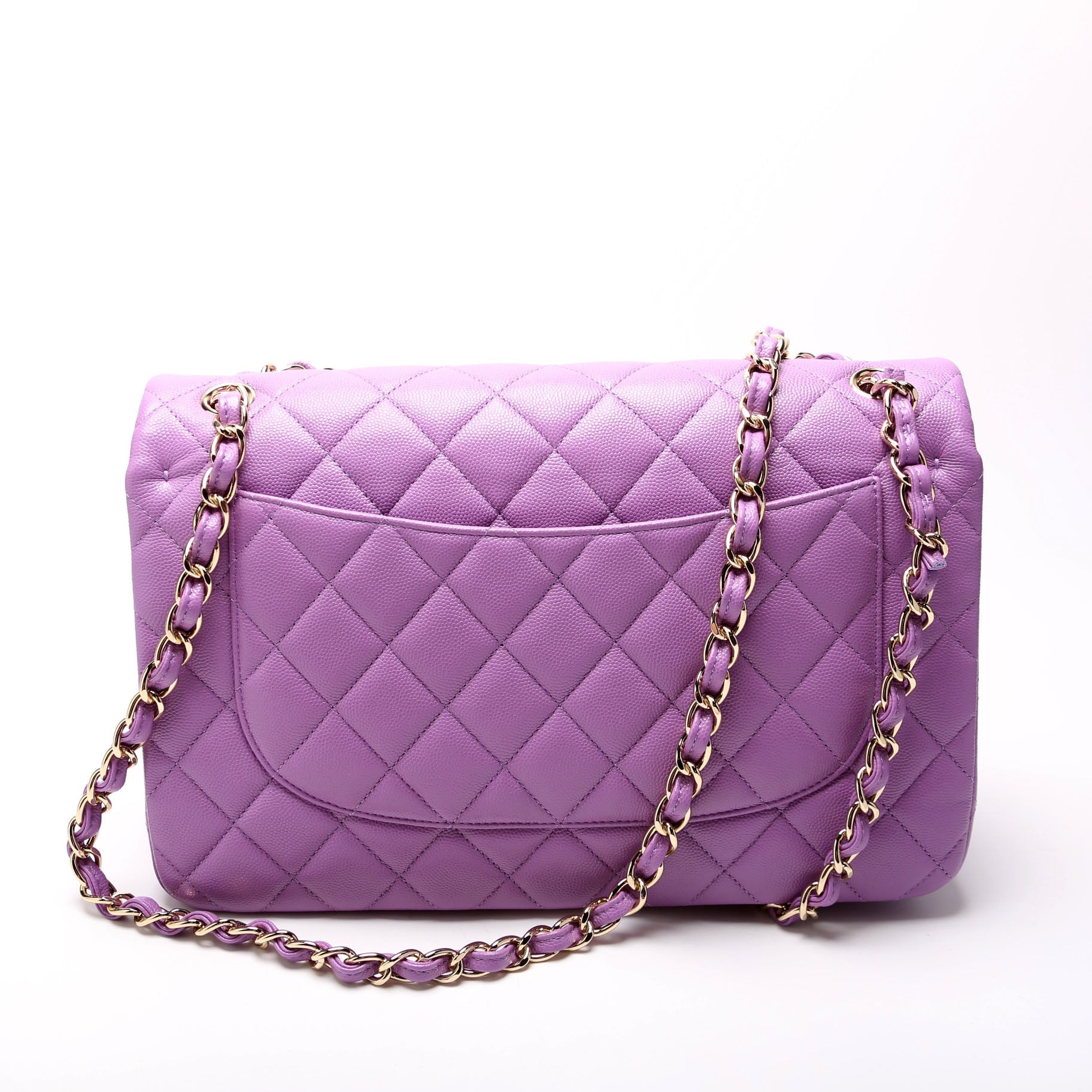 Chanel Classic Flap Jumbo Caviar RFID Purple