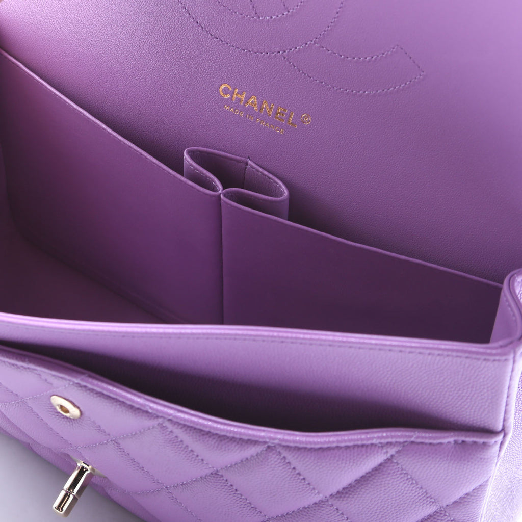 Chanel Classic Flap Jumbo Caviar RFID Purple