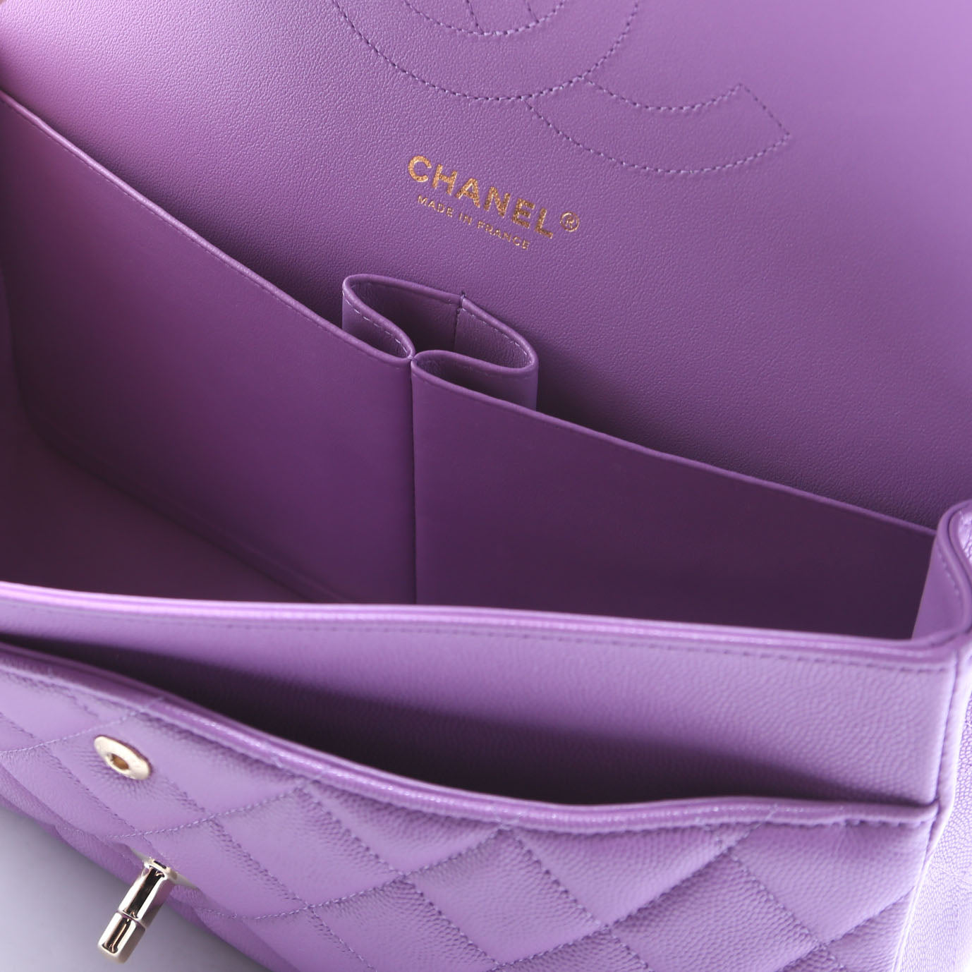 Chanel Classic Flap Jumbo Caviar RFID Purple