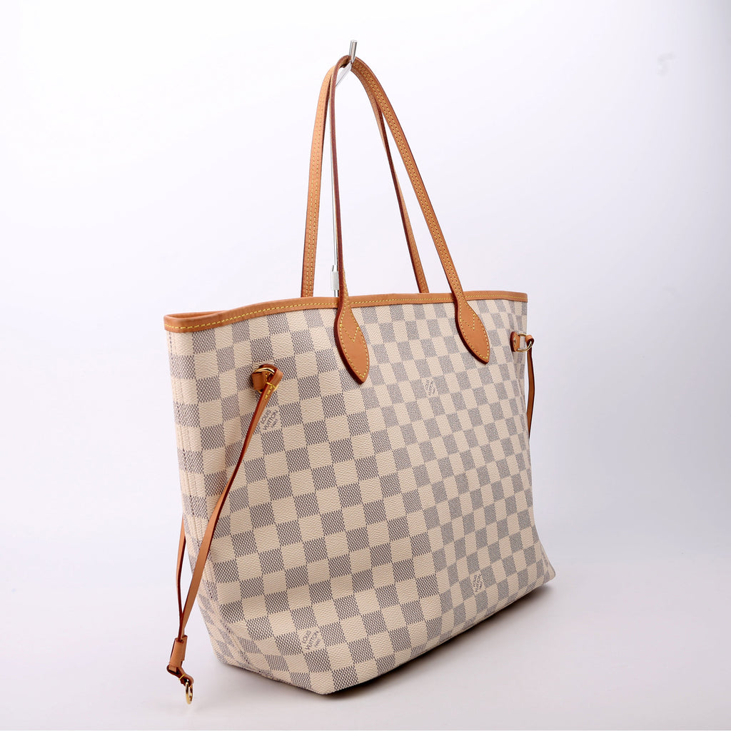 Louis Vuitton Neverfull with Wallet MM Damier Azur