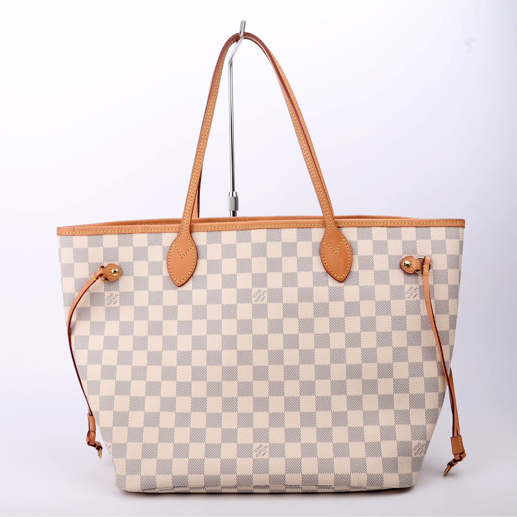 Louis Vuitton Neverfull with Wallet MM Damier Azur