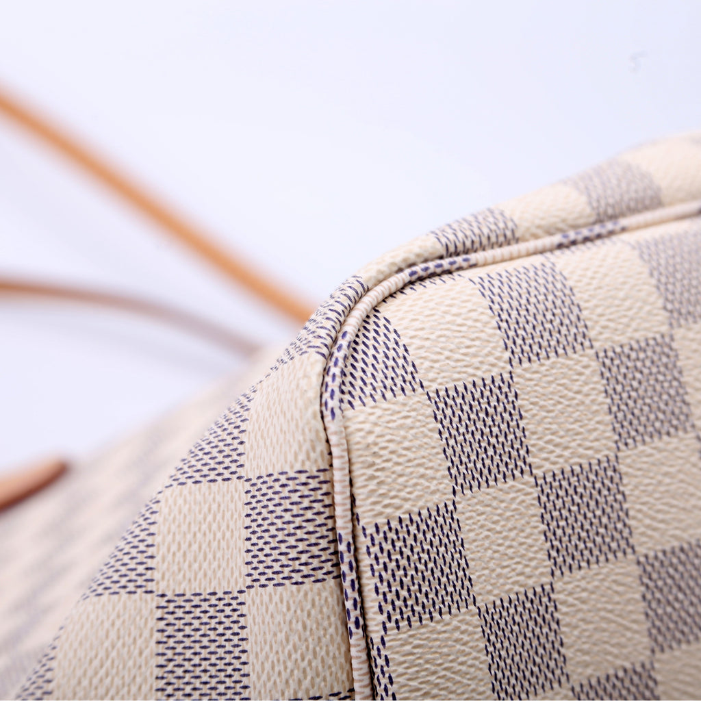 Louis Vuitton Neverfull with Wallet MM Damier Azur