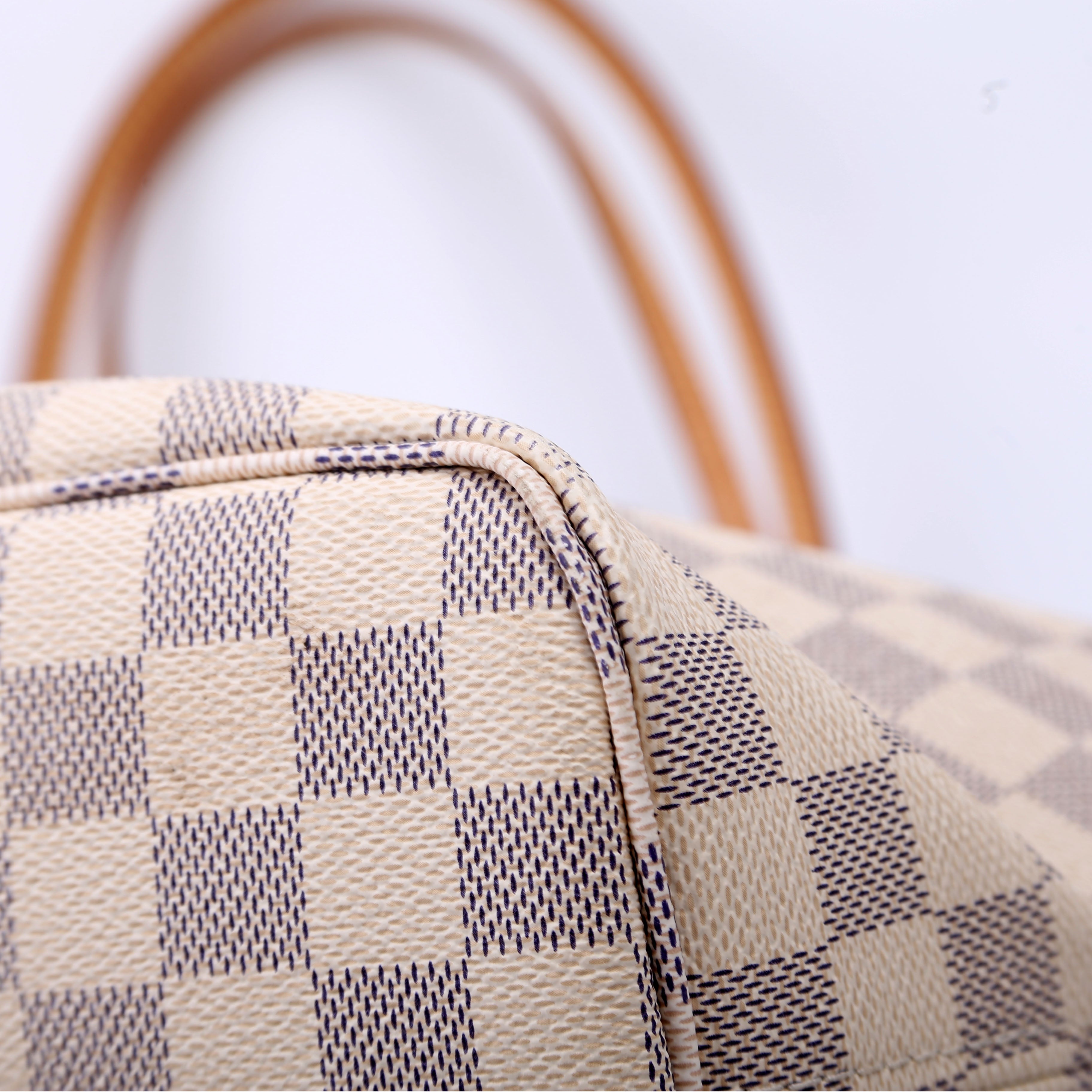Louis Vuitton Neverfull with Wallet MM Damier Azur