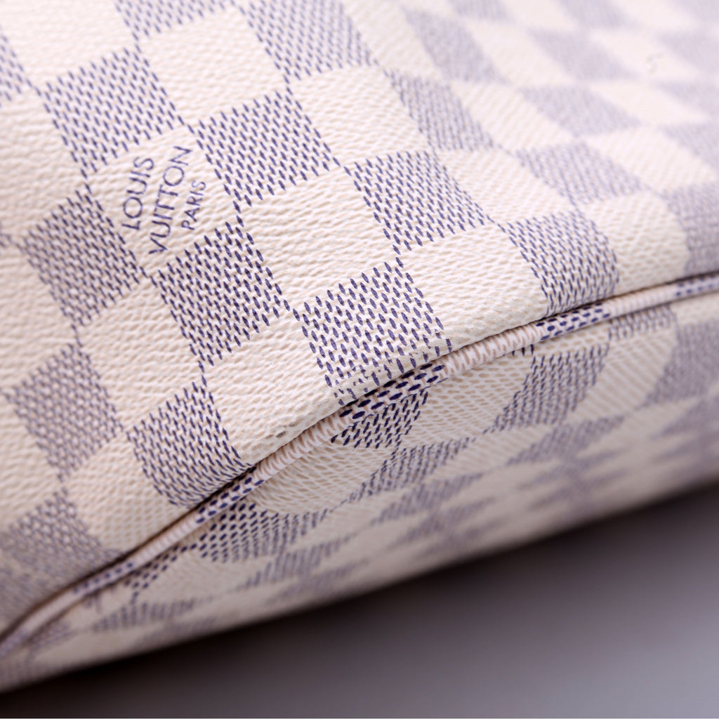 Louis Vuitton Neverfull with Wallet MM Damier Azur