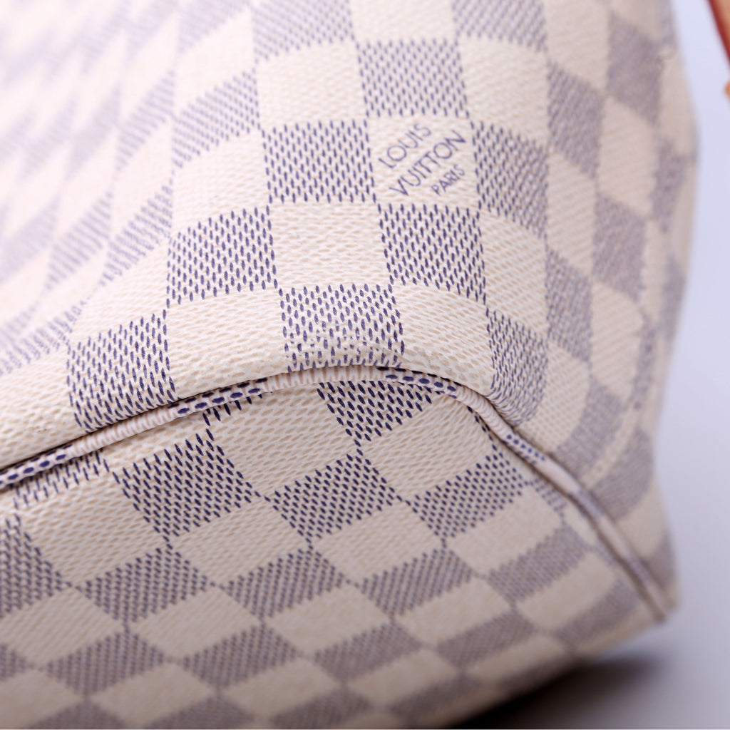 Louis Vuitton Neverfull with Wallet MM Damier Azur