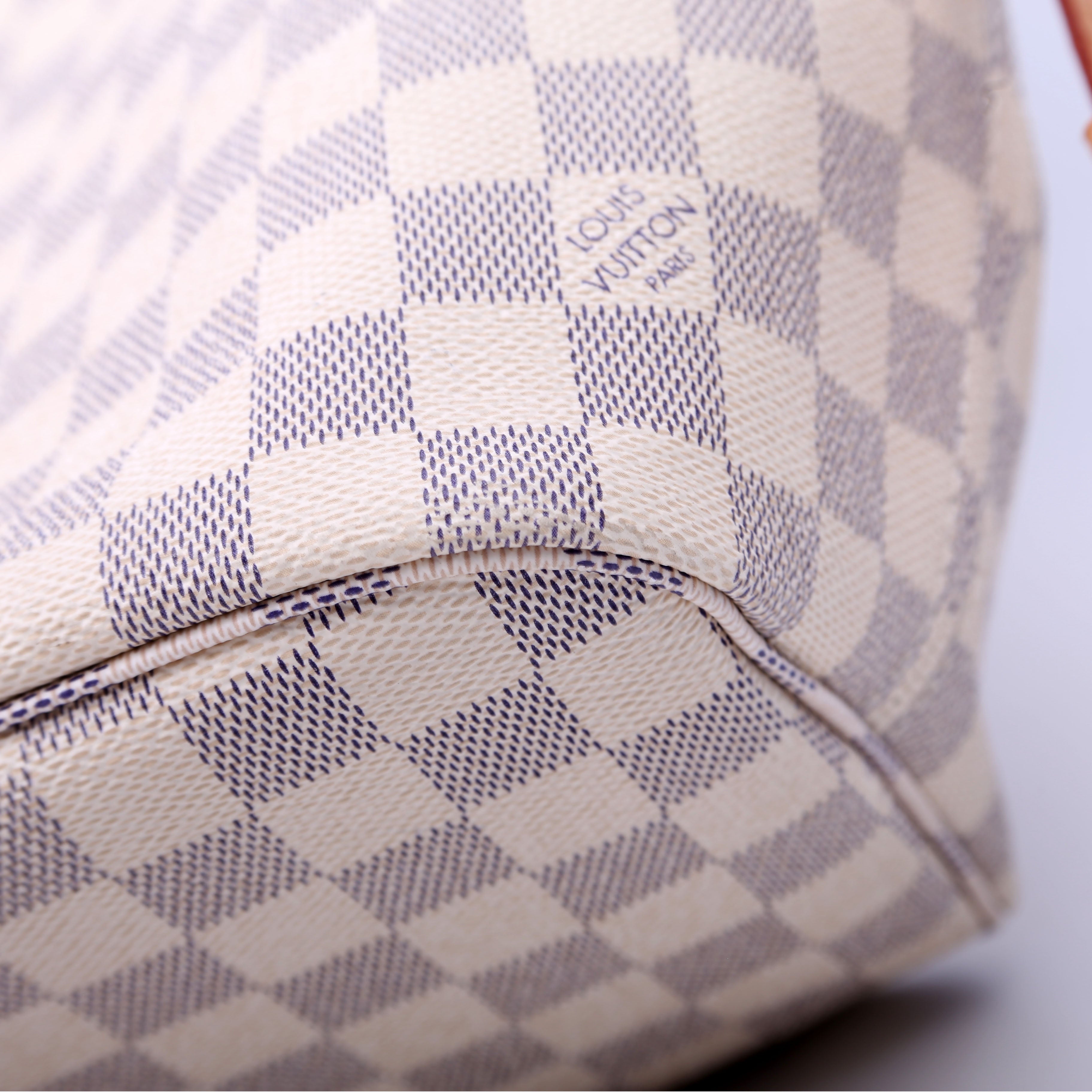Louis Vuitton Neverfull with Wallet MM Damier Azur