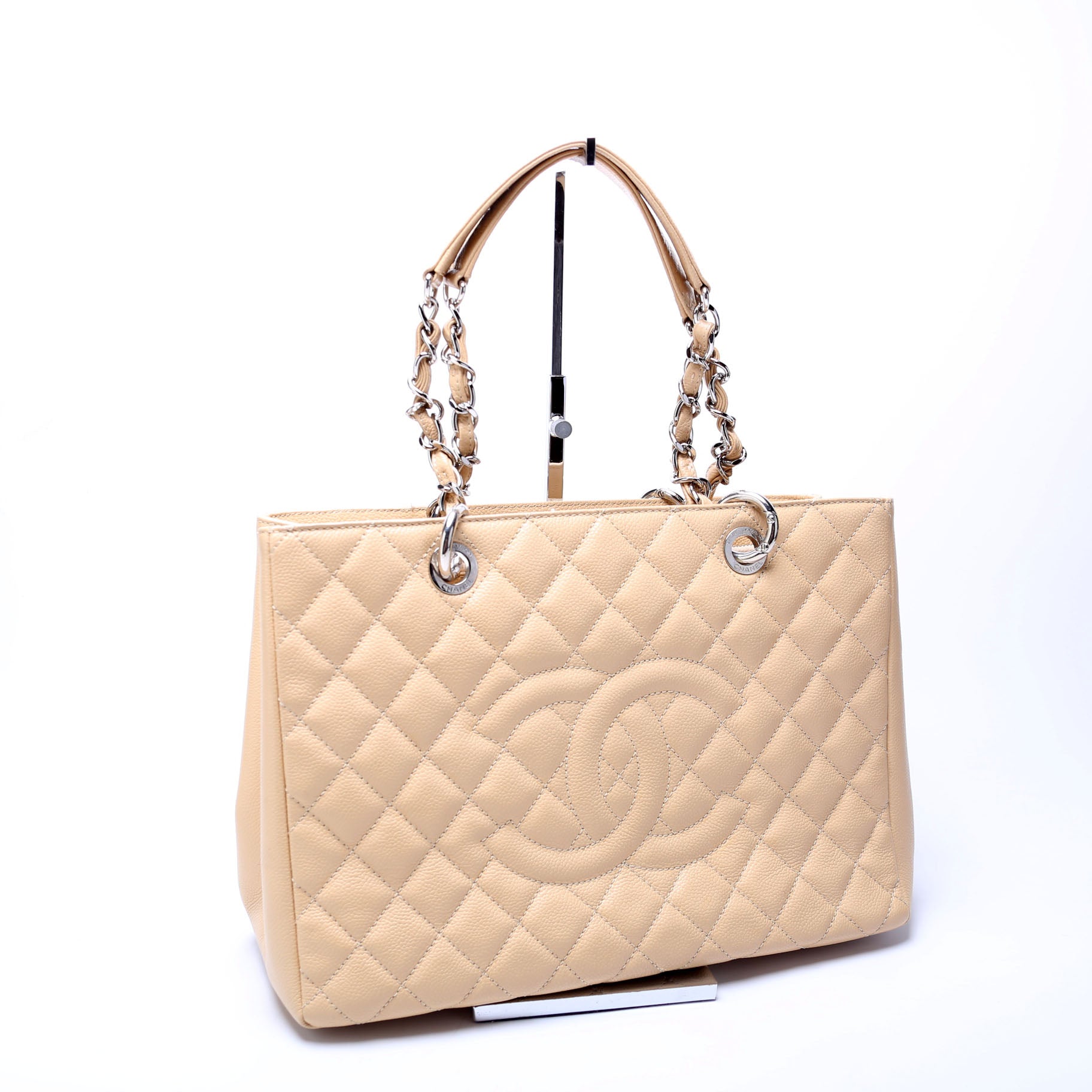 Chanel Grand Shopping Tote Caviar Tan