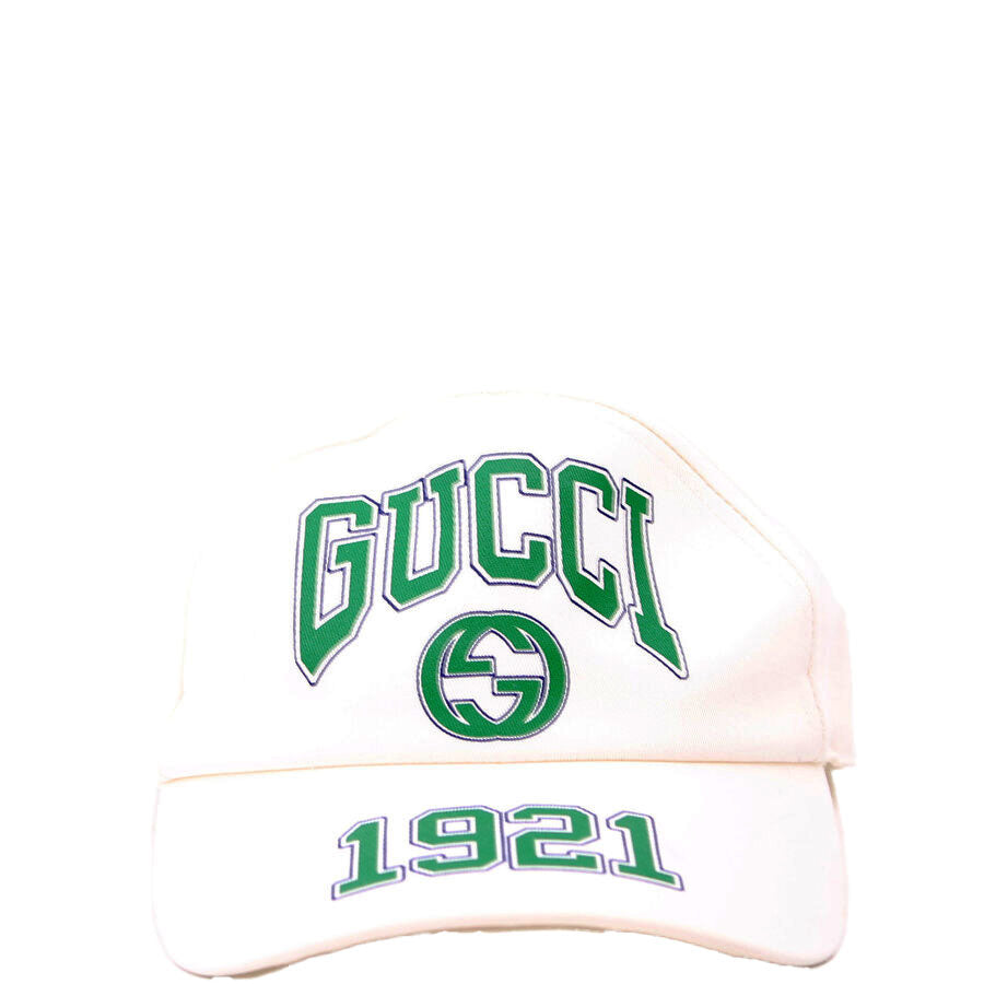 Gucci Logo 1921 Adjustable Hat Large White/Green