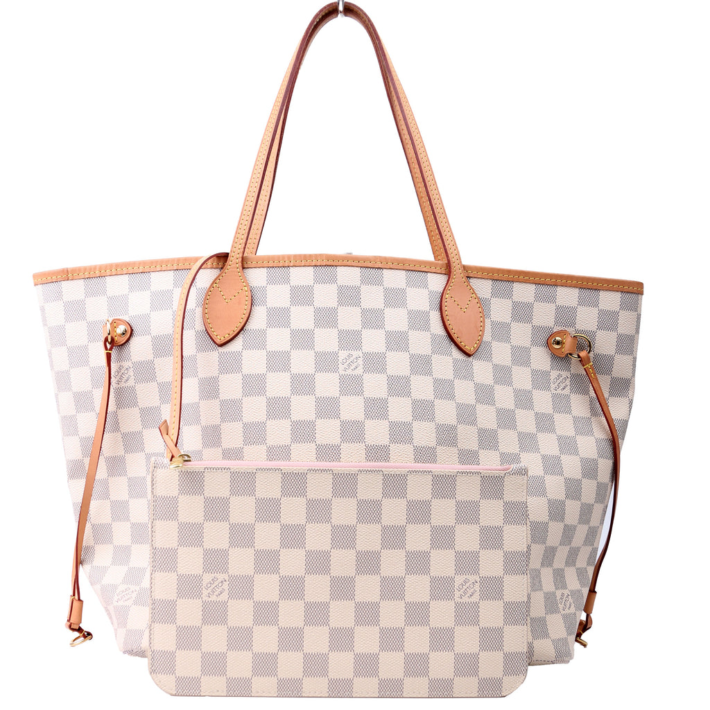 Louis Vuitton Neverfull with Wallet MM Damier Azur