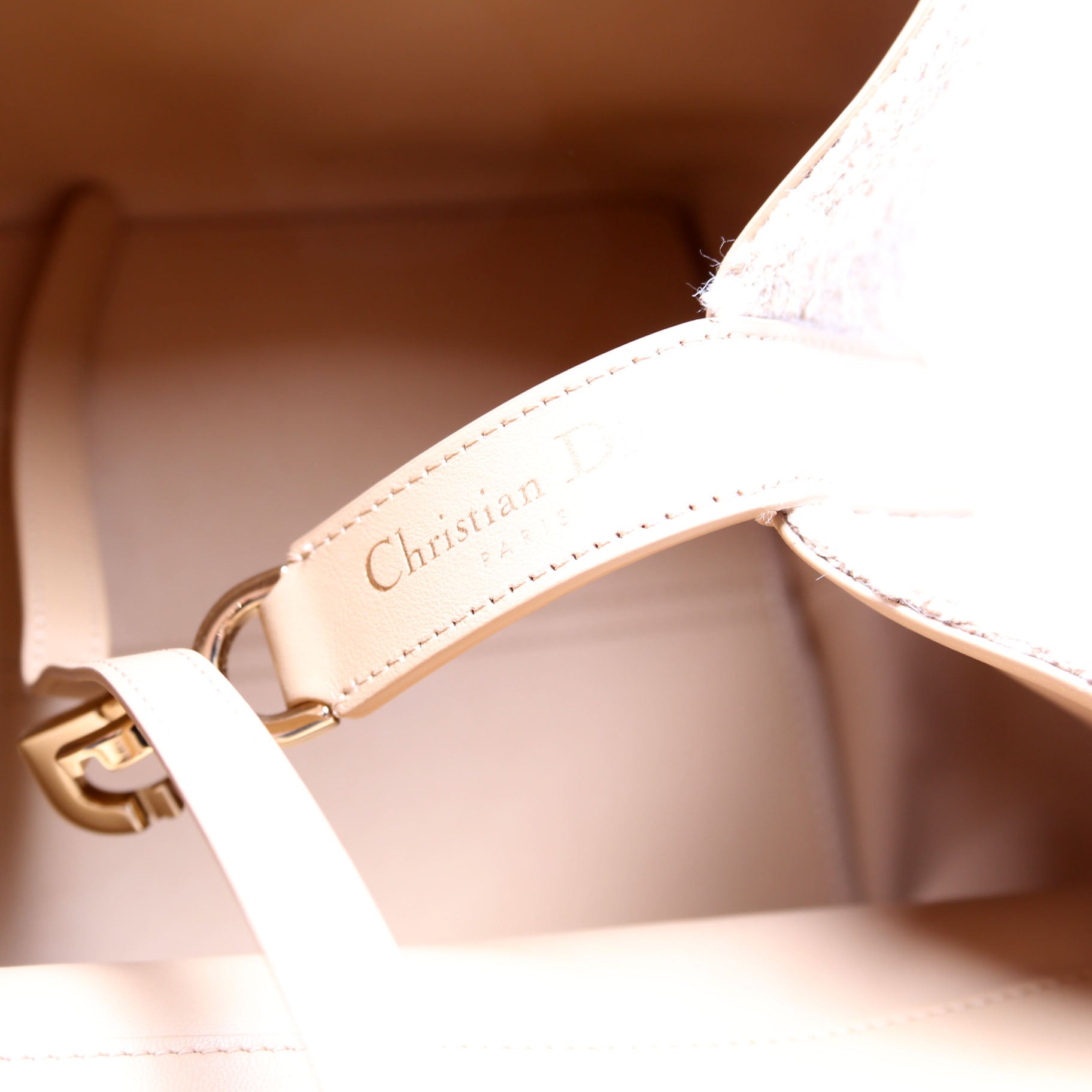 Christian Dior Toujours Medium Tweed Beige