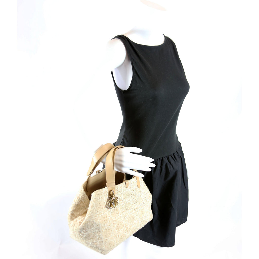 Christian Dior Toujours Medium Tweed Beige