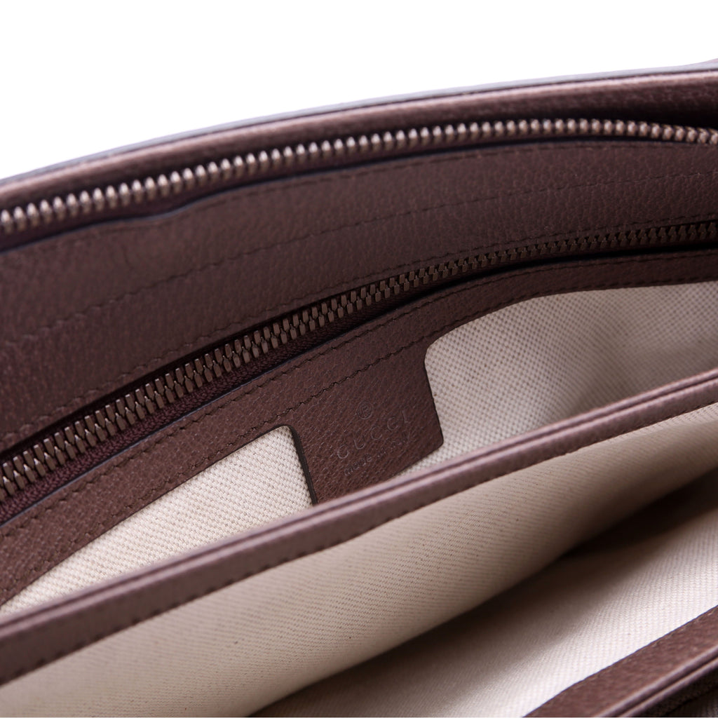 Gucci 523354 GG Supreme Ophidia Medium Shoulder Bag Brown