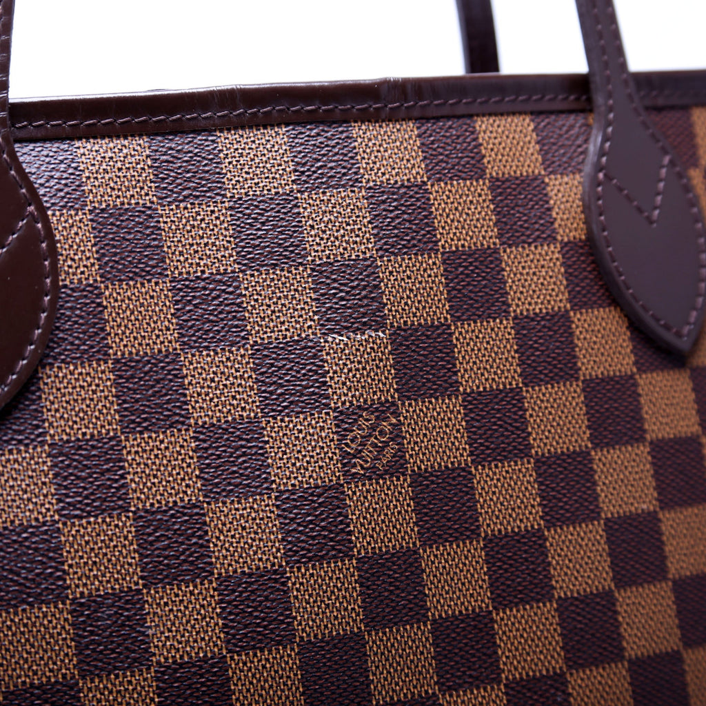 Louis Vuitton Neverfull MM Damier Ebene Red