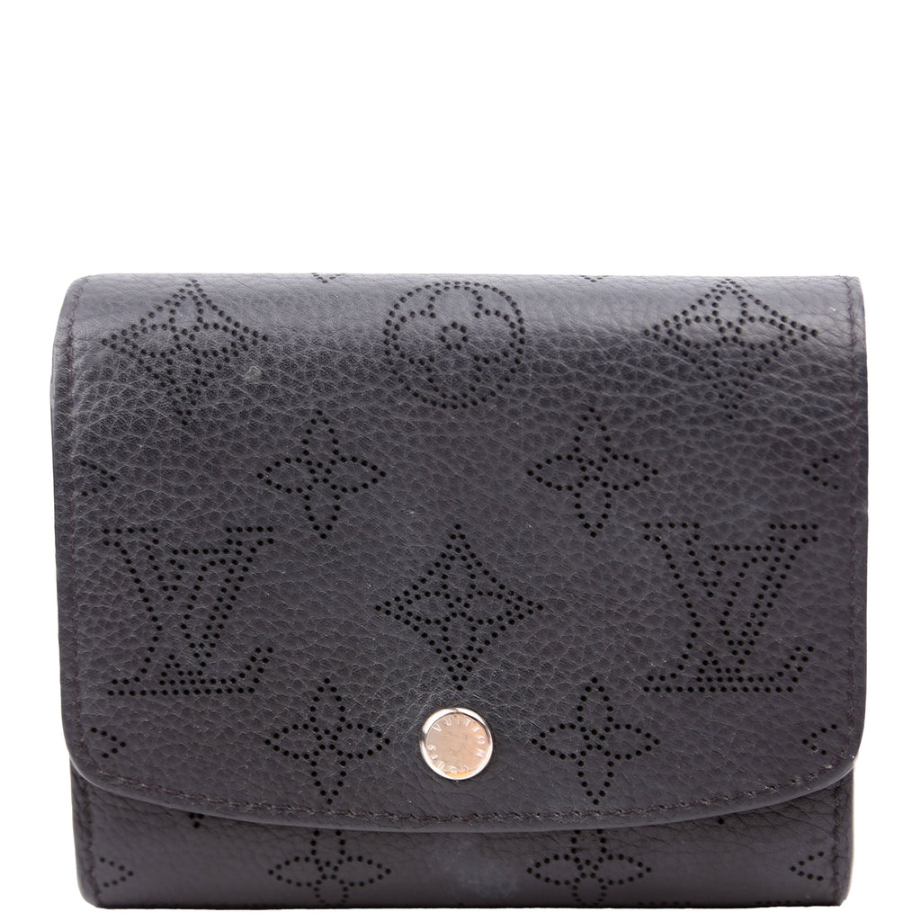 Louis Vuitton Iris Compact Wallet Mahina Black