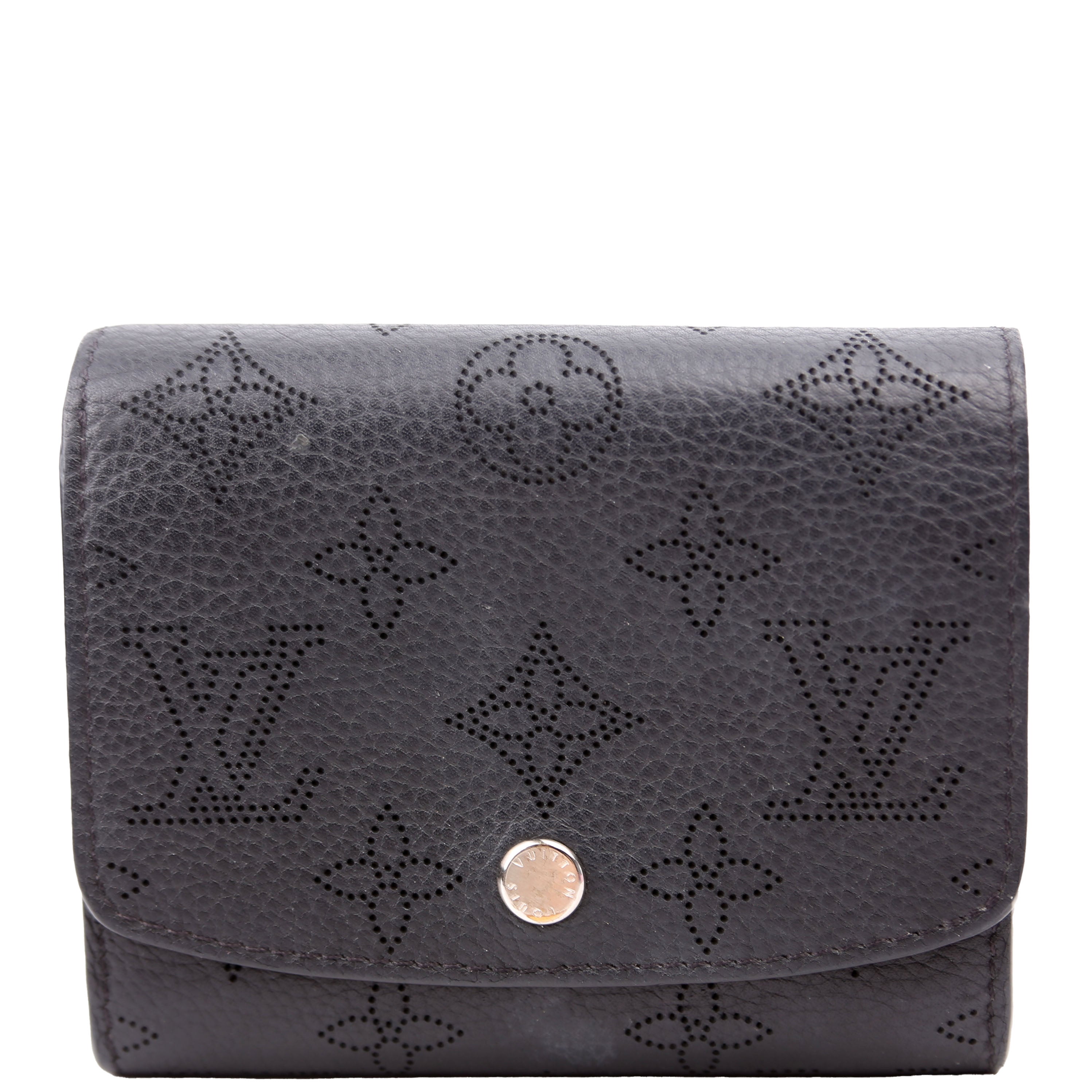 Louis Vuitton Iris Compact Wallet Mahina Black