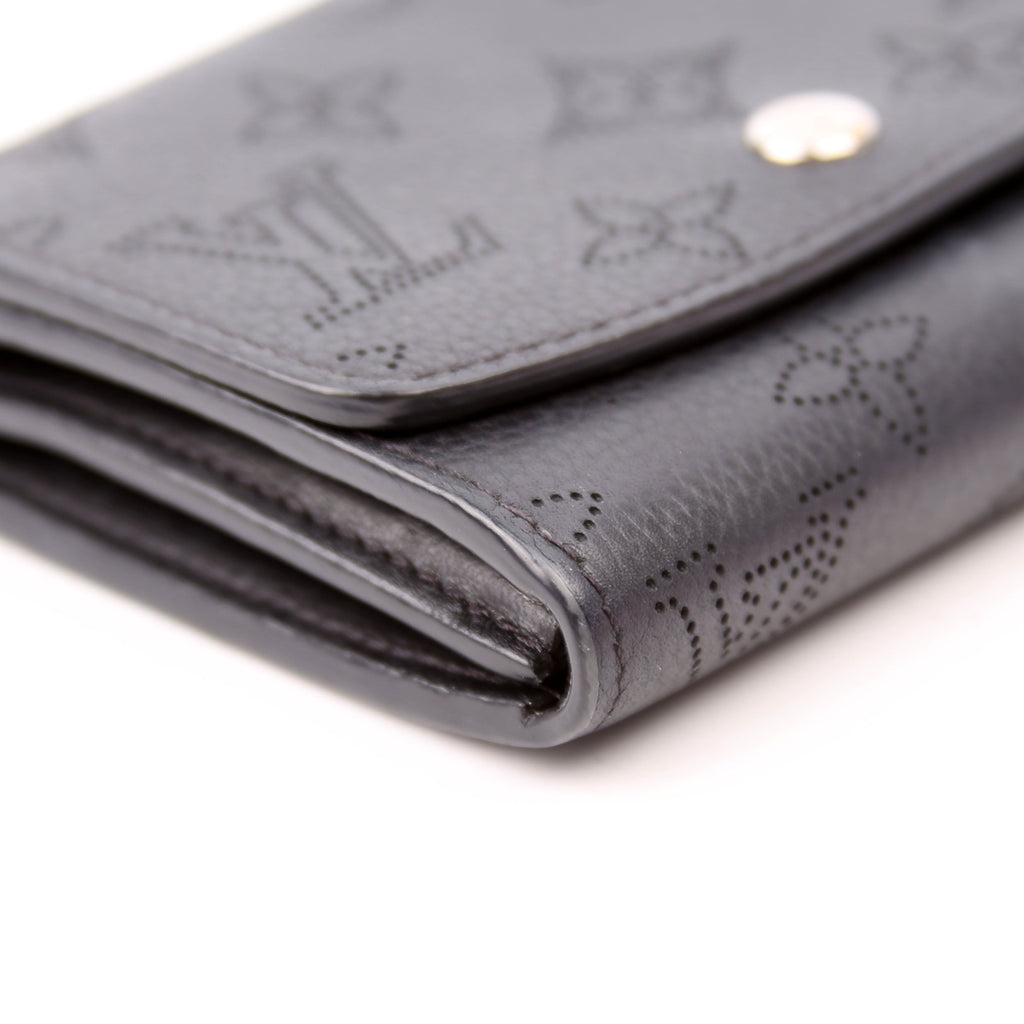 Louis Vuitton Iris Compact Wallet Mahina Black