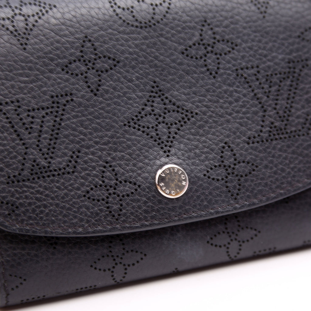 Louis Vuitton Iris Compact Wallet Mahina Black