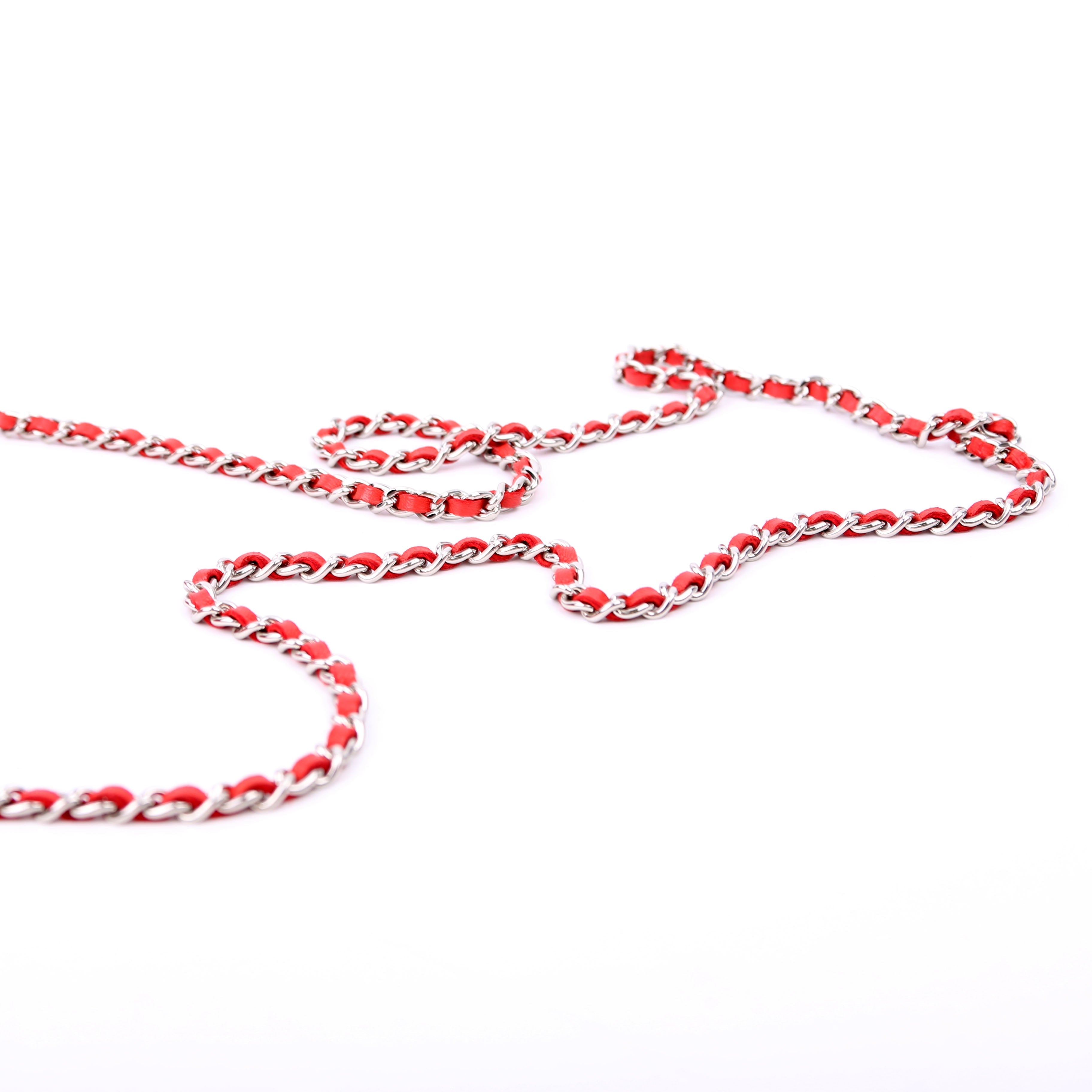Chanel WOC Diamond Stitch Calfskin Red