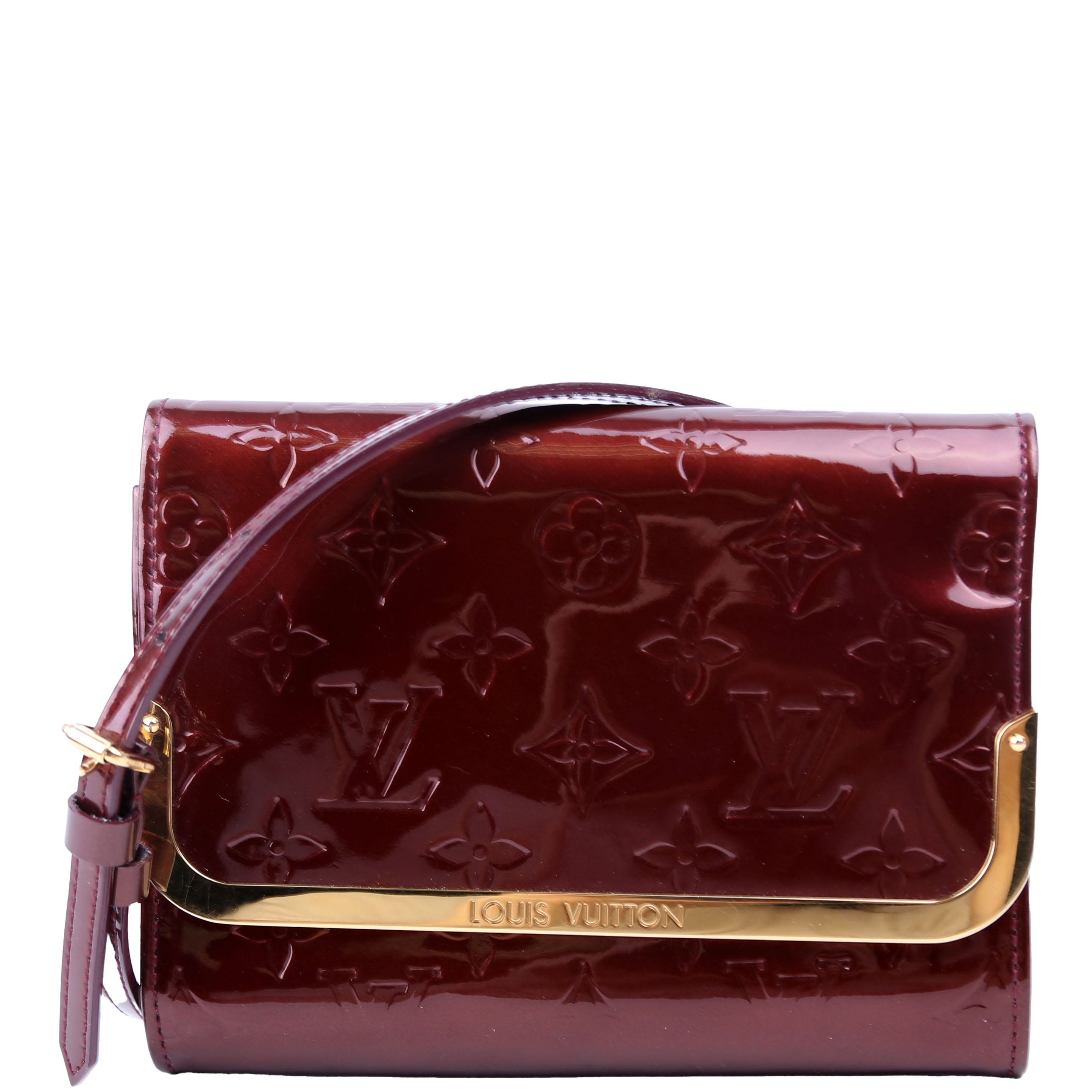 Louis Vuitton Rossmore Clutch PM Vernis Maroon