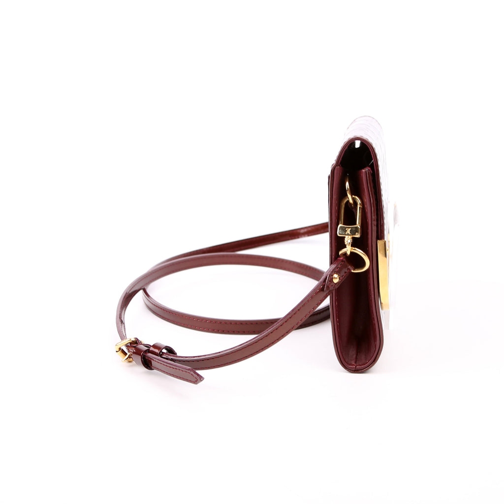 Louis Vuitton Rossmore Clutch PM Vernis Maroon