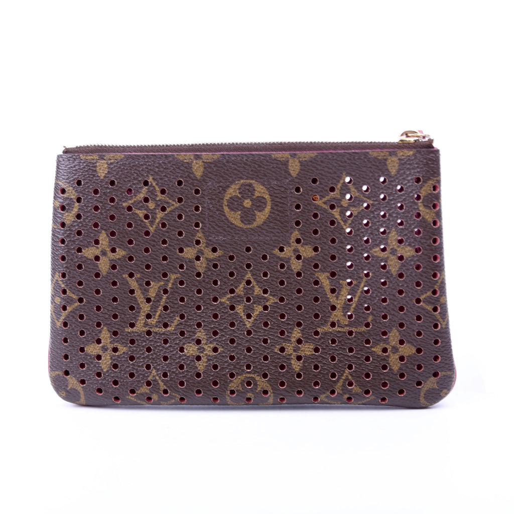Louis Vuitton Pochette Plat Monogram Perforated Berry