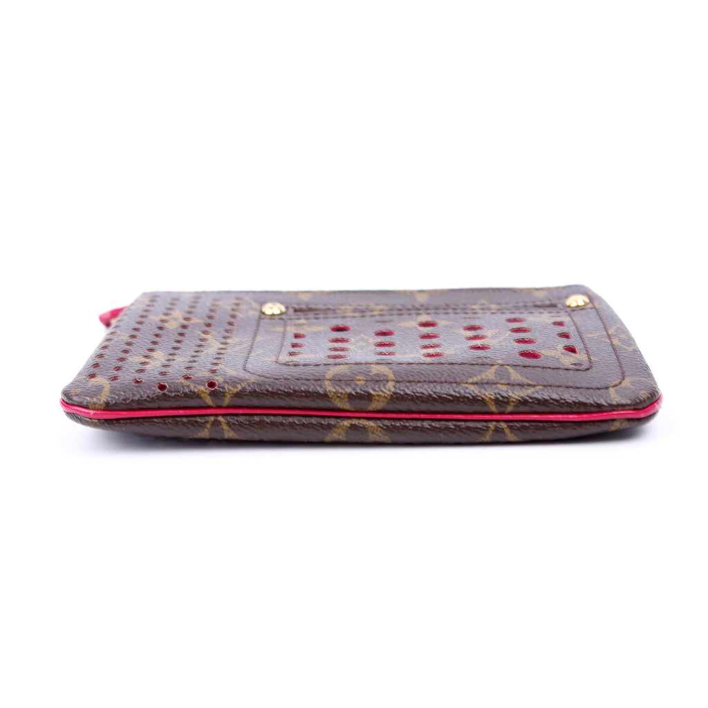 Louis Vuitton Pochette Plat Monogram Perforated Berry