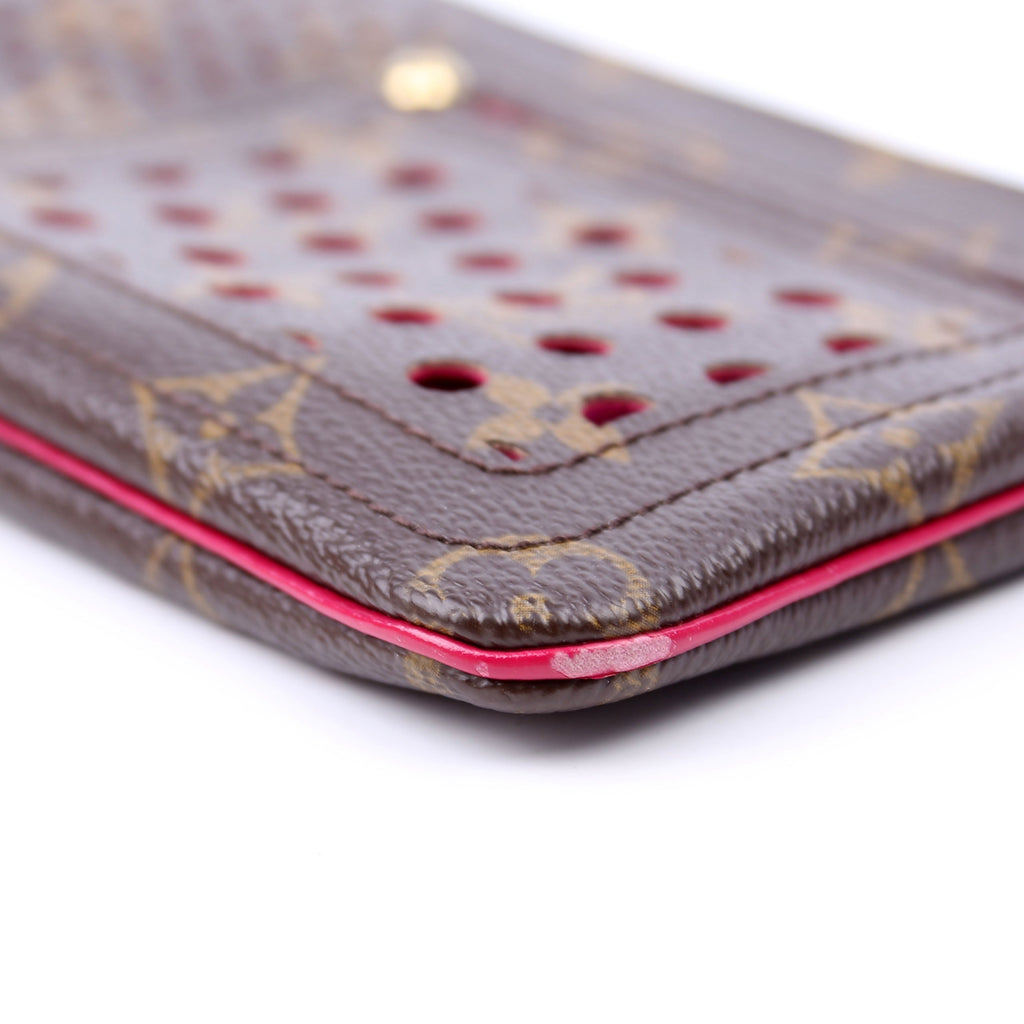 Louis Vuitton Pochette Plat Monogram Perforated Berry