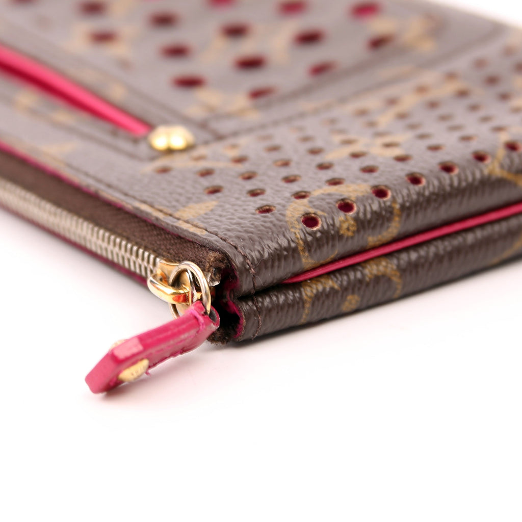 Louis Vuitton Pochette Plat Monogram Perforated Berry