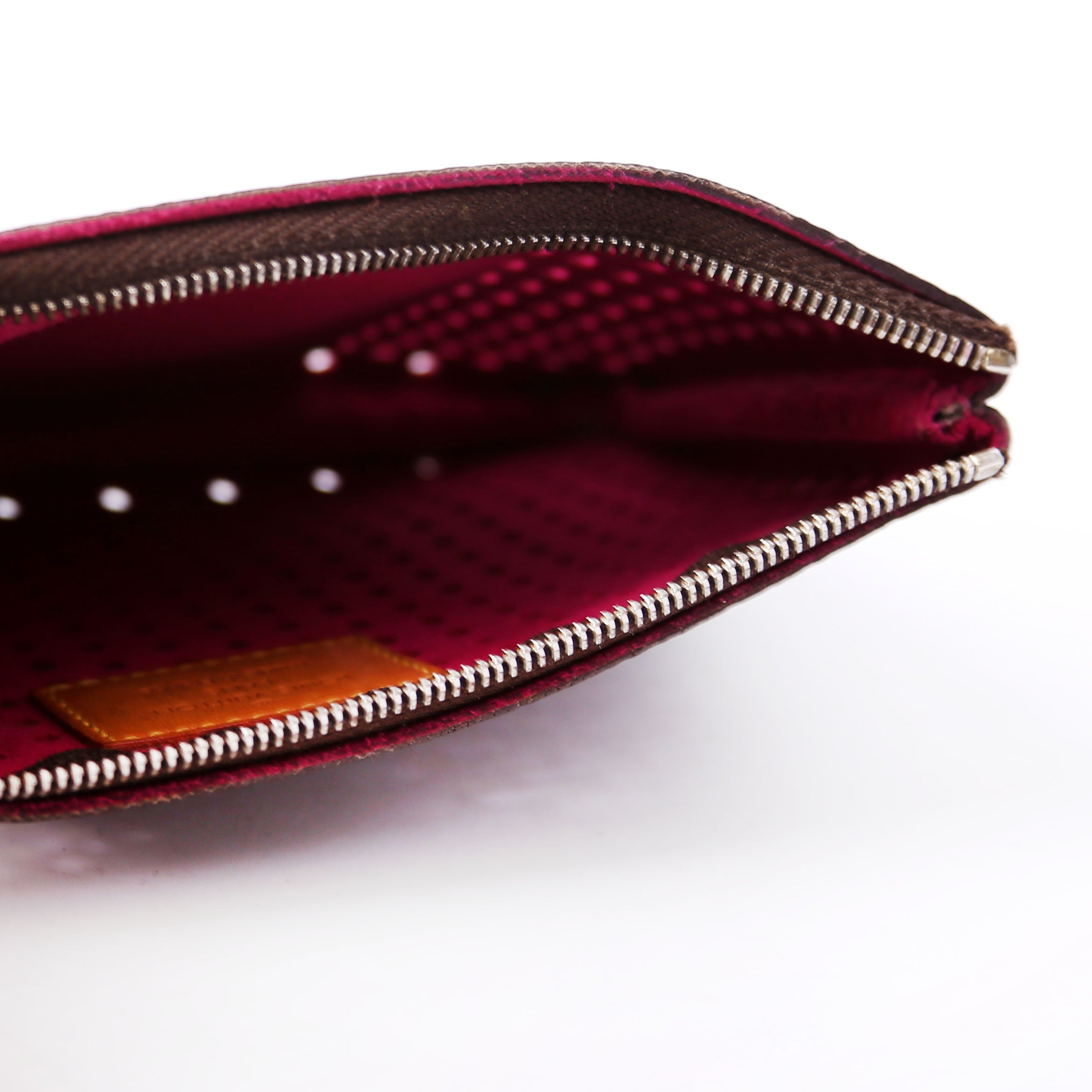 Louis Vuitton Pochette Plat Monogram Perforated Berry