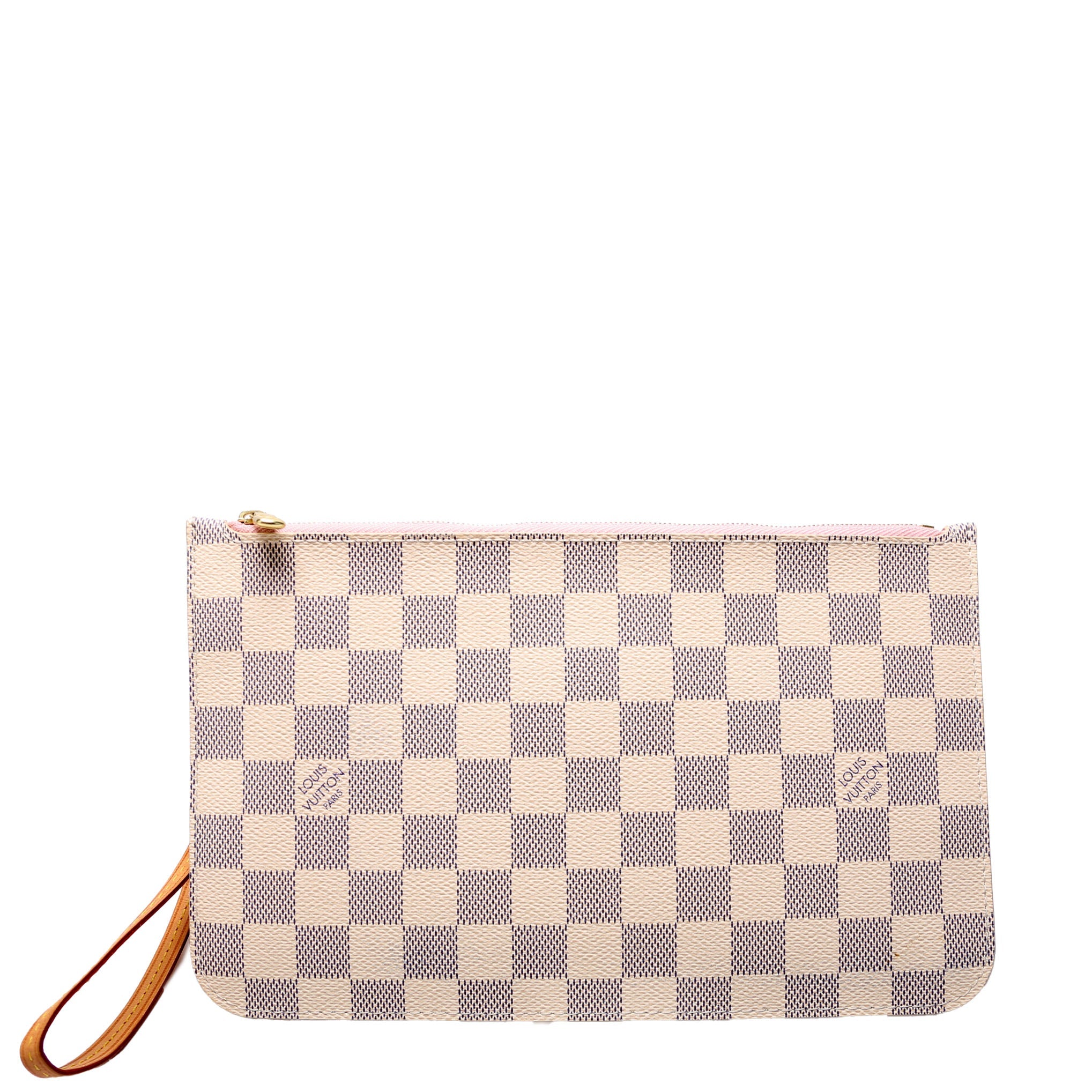 Louis Vuitton Pochette Only Damier Azur Neverfull Pink