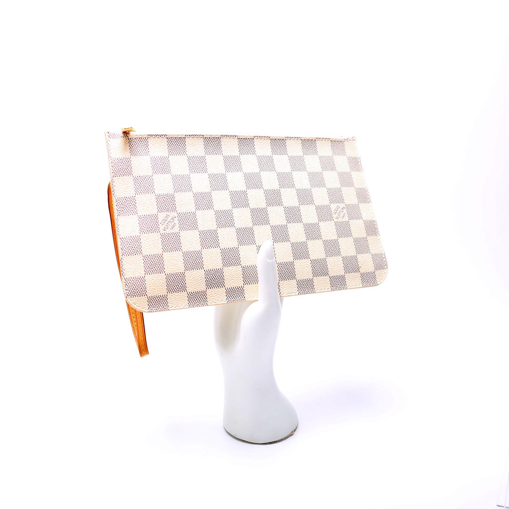 Louis Vuitton Pochette Only Damier Azur Neverfull Pink