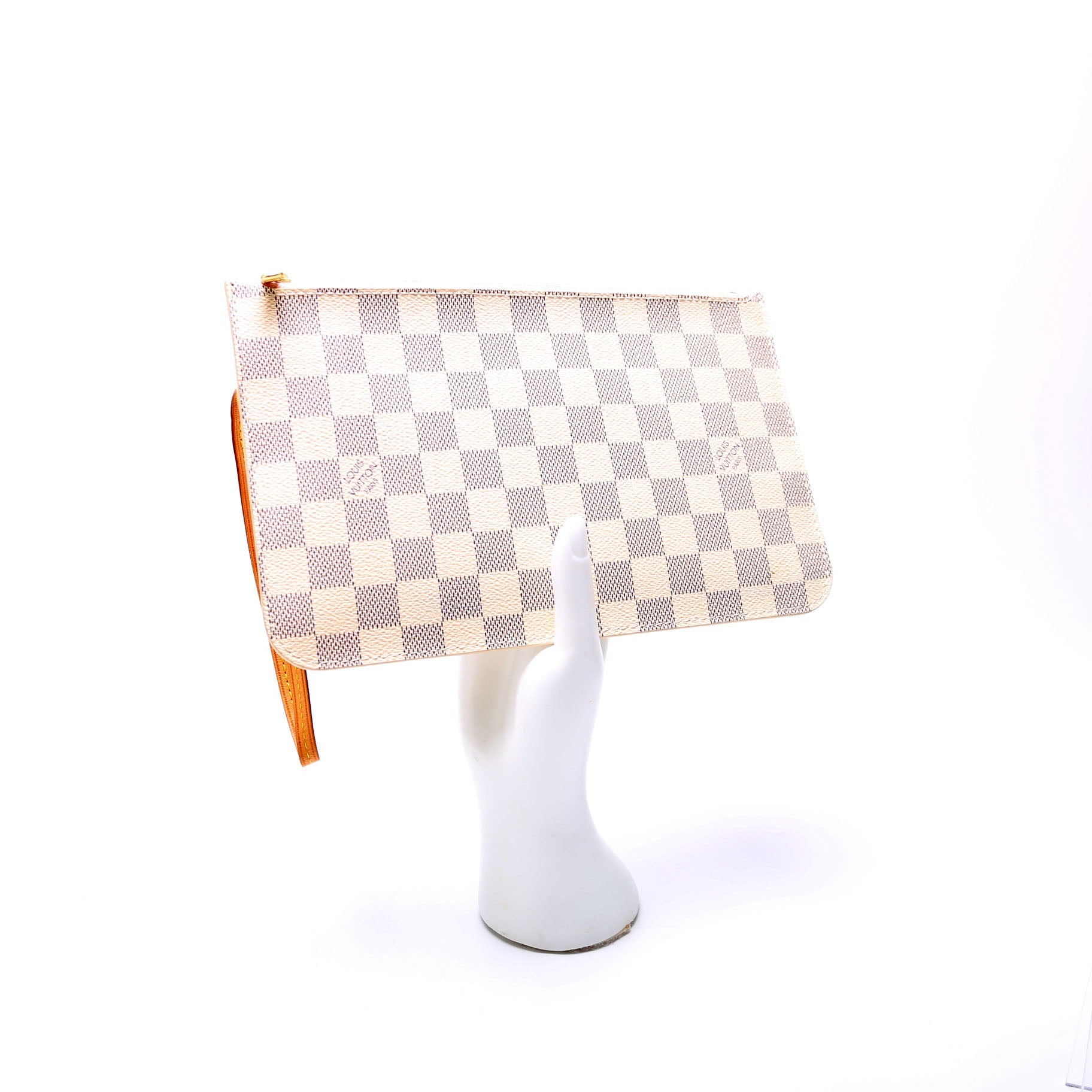 Louis Vuitton Pochette Only Damier Azur Neverfull Pink