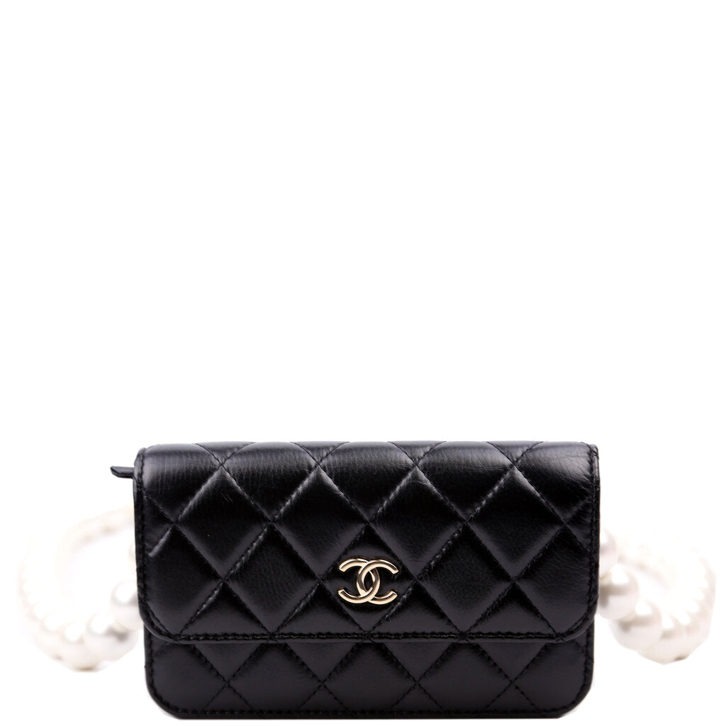 Chanel Maxi Pearls WOC Lambskin 30M Black