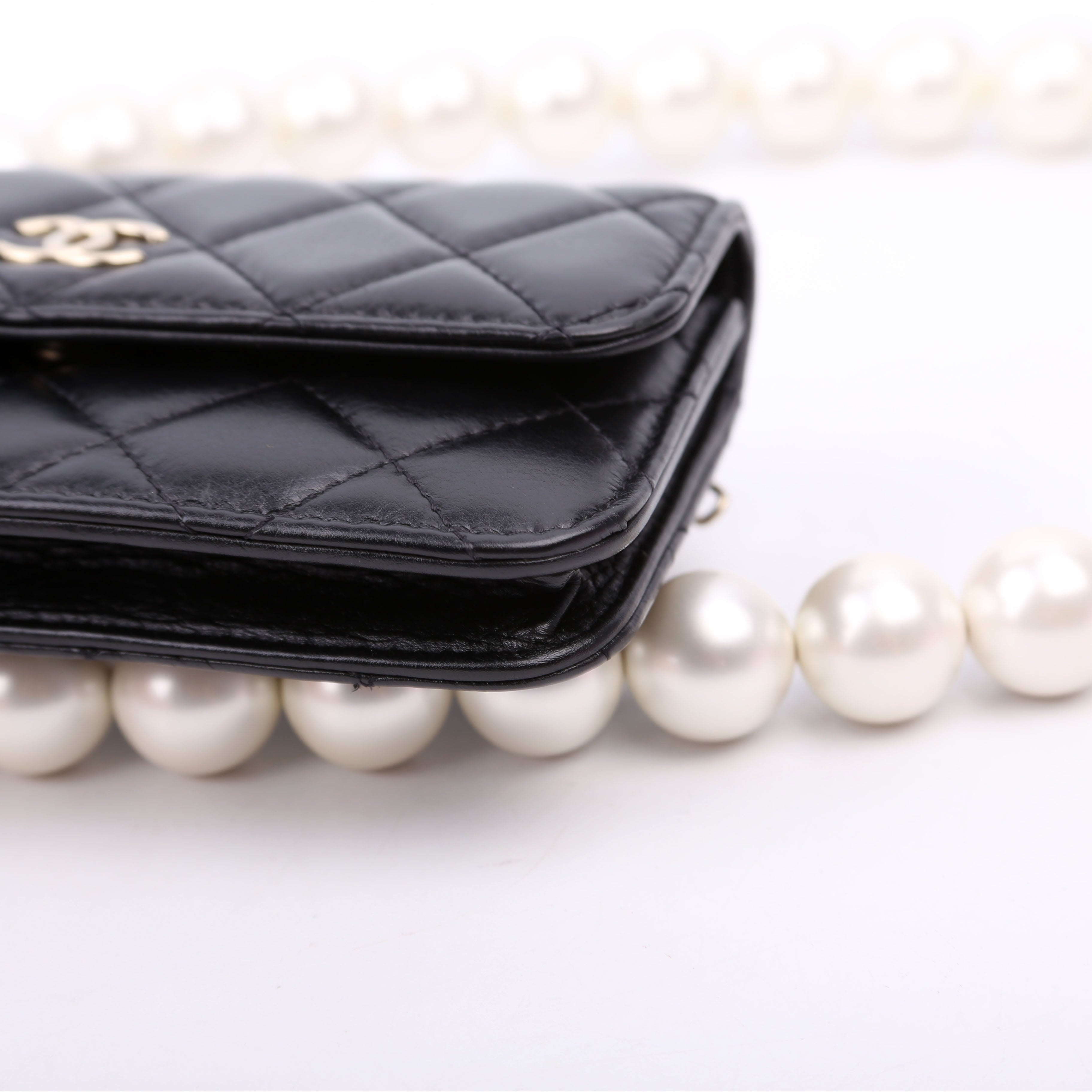 Chanel Maxi Pearls WOC Lambskin 30M Black