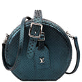 Louis Vuitton Petite Boite Chapeau Snakeskin Teal