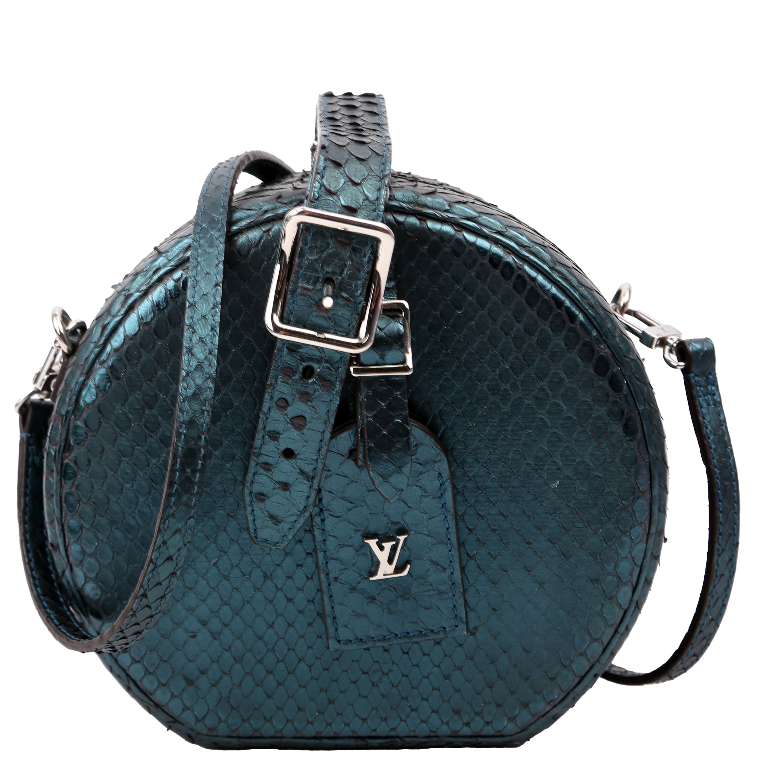 Louis Vuitton Petite Boite Chapeau Snakeskin Teal