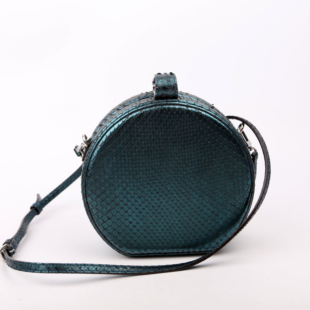 Louis Vuitton Petite Boite Chapeau Snakeskin Teal