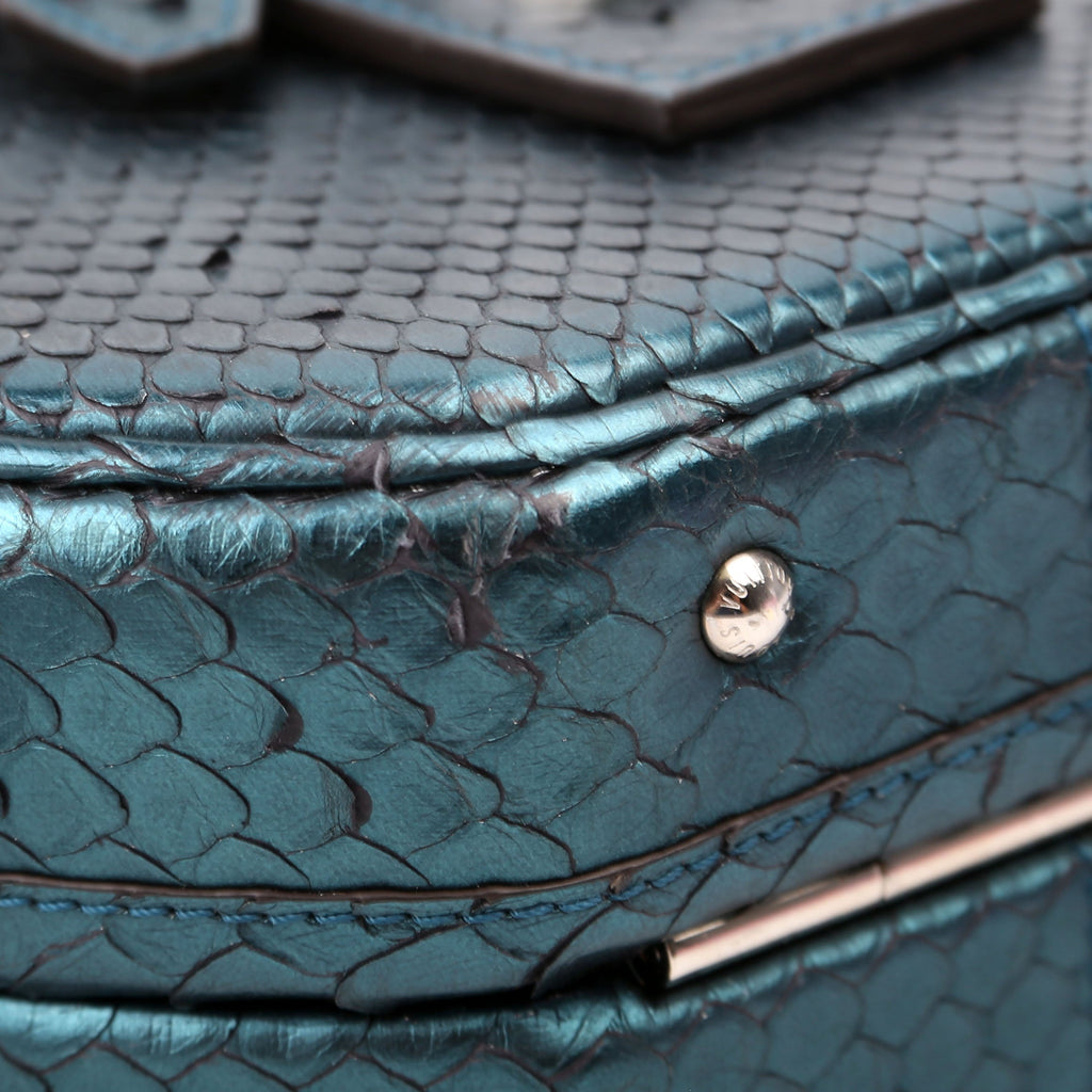 Louis Vuitton Petite Boite Chapeau Snakeskin Teal