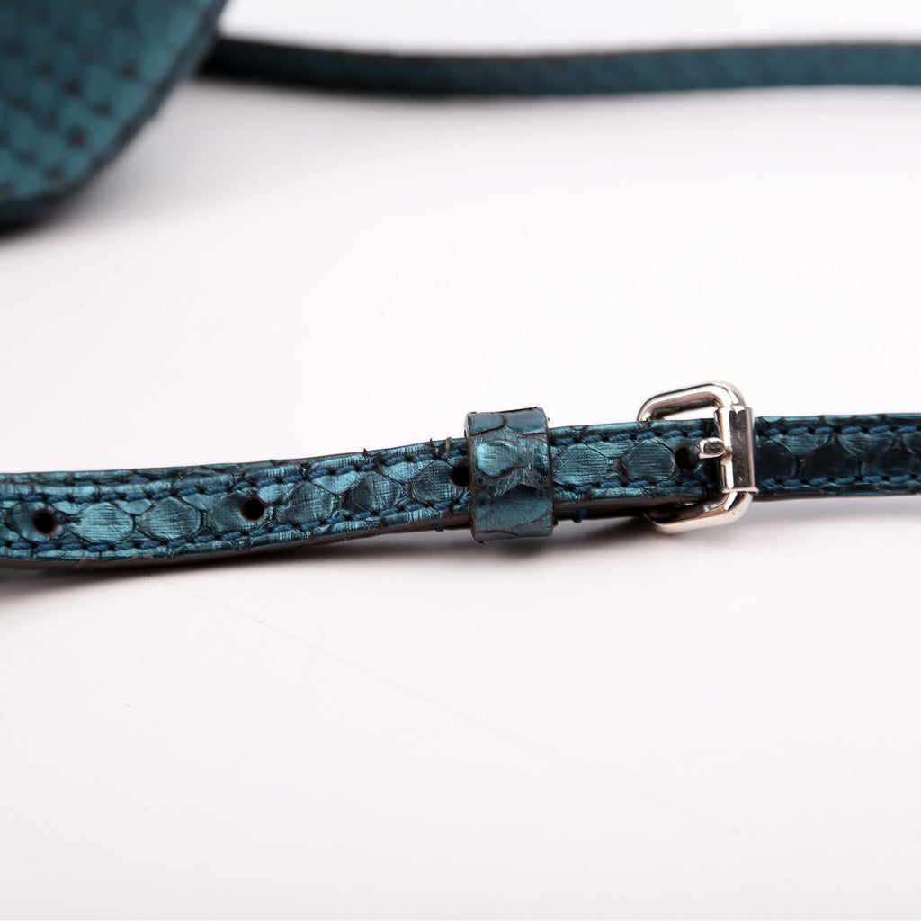 Louis Vuitton Petite Boite Chapeau Snakeskin Teal