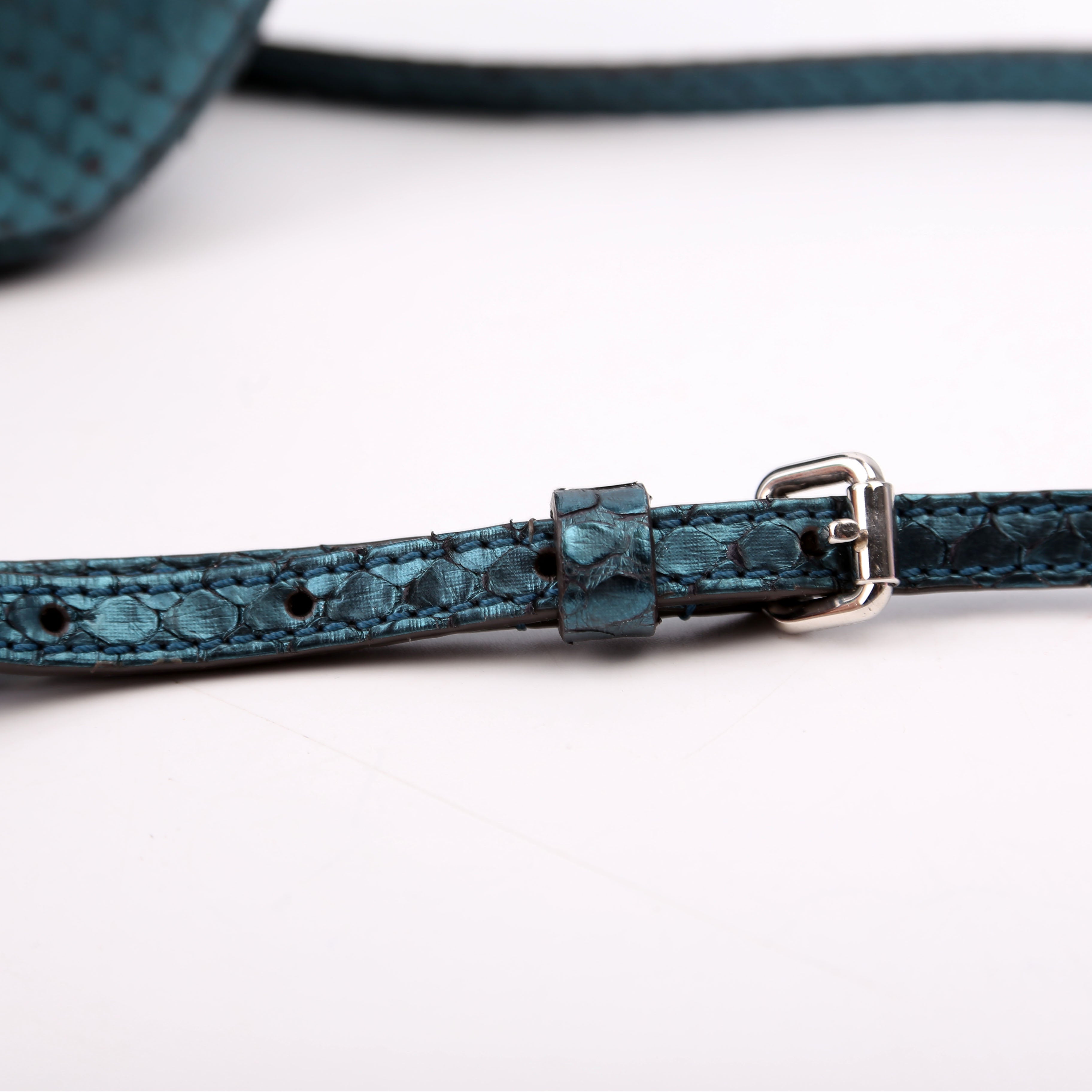 Louis Vuitton Petite Boite Chapeau Snakeskin Teal