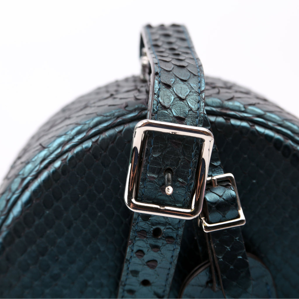 Louis Vuitton Petite Boite Chapeau Snakeskin Teal